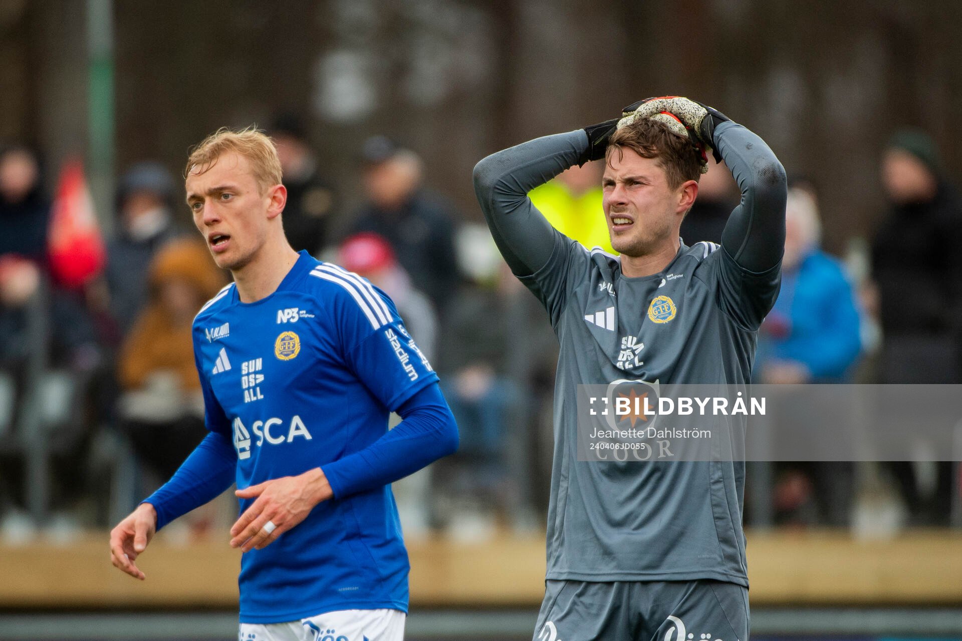 GIF Sundsvalls Pontus Lindgren och målvakt Jonas Olsson