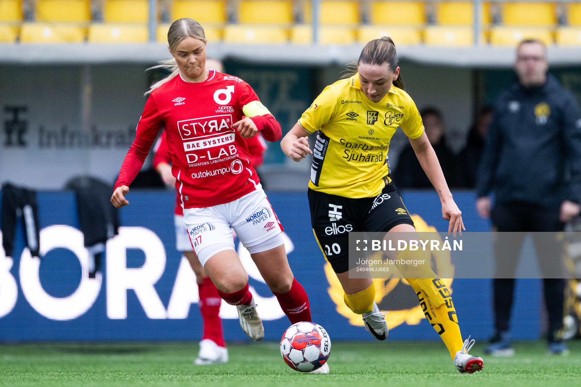 Degerfors Lydia Vaggelyr och Elfsborgs Stina Jensen