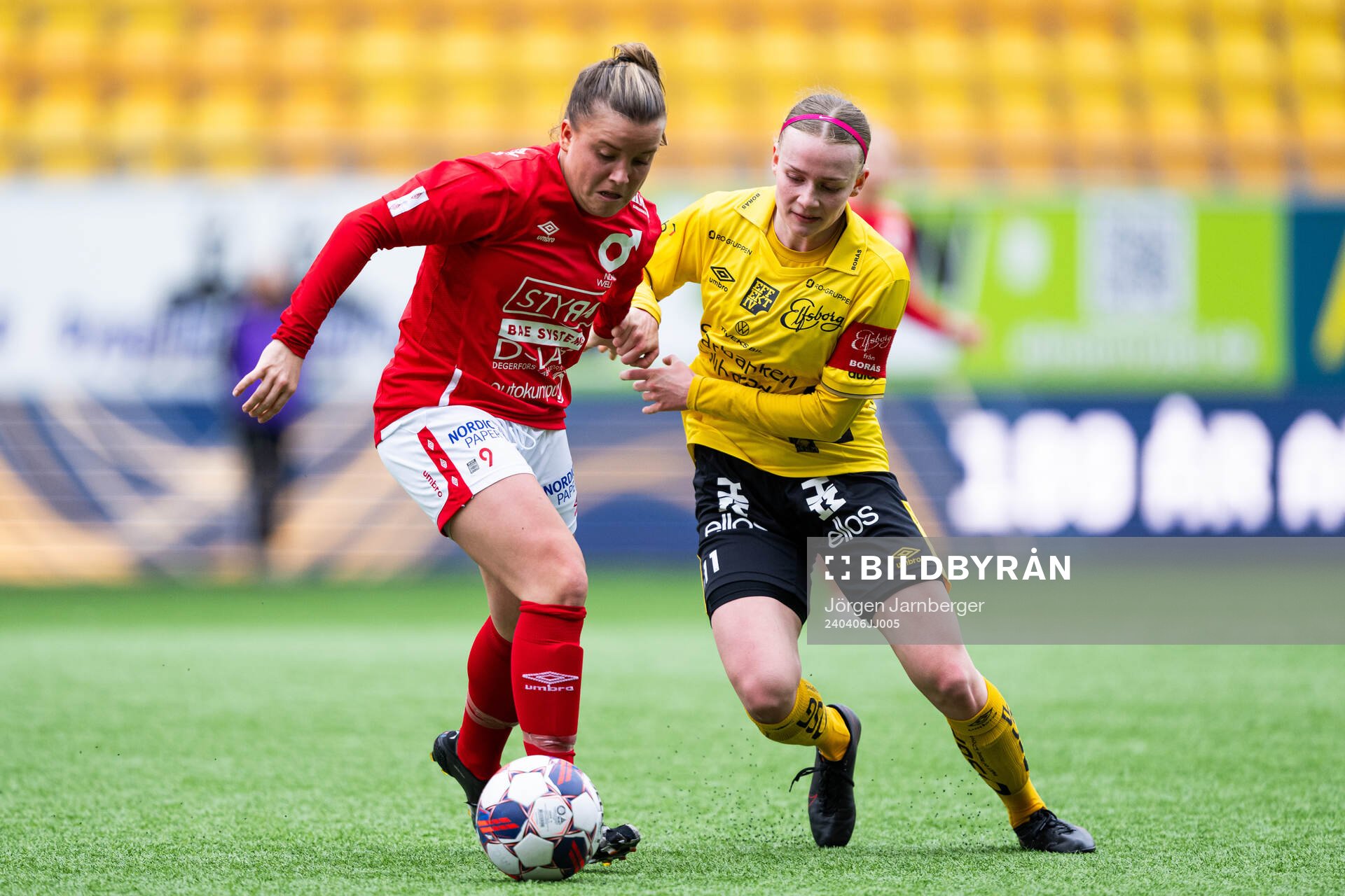Degerfors Rebecca Stålhammar och Elfsborgs Leann Nyström