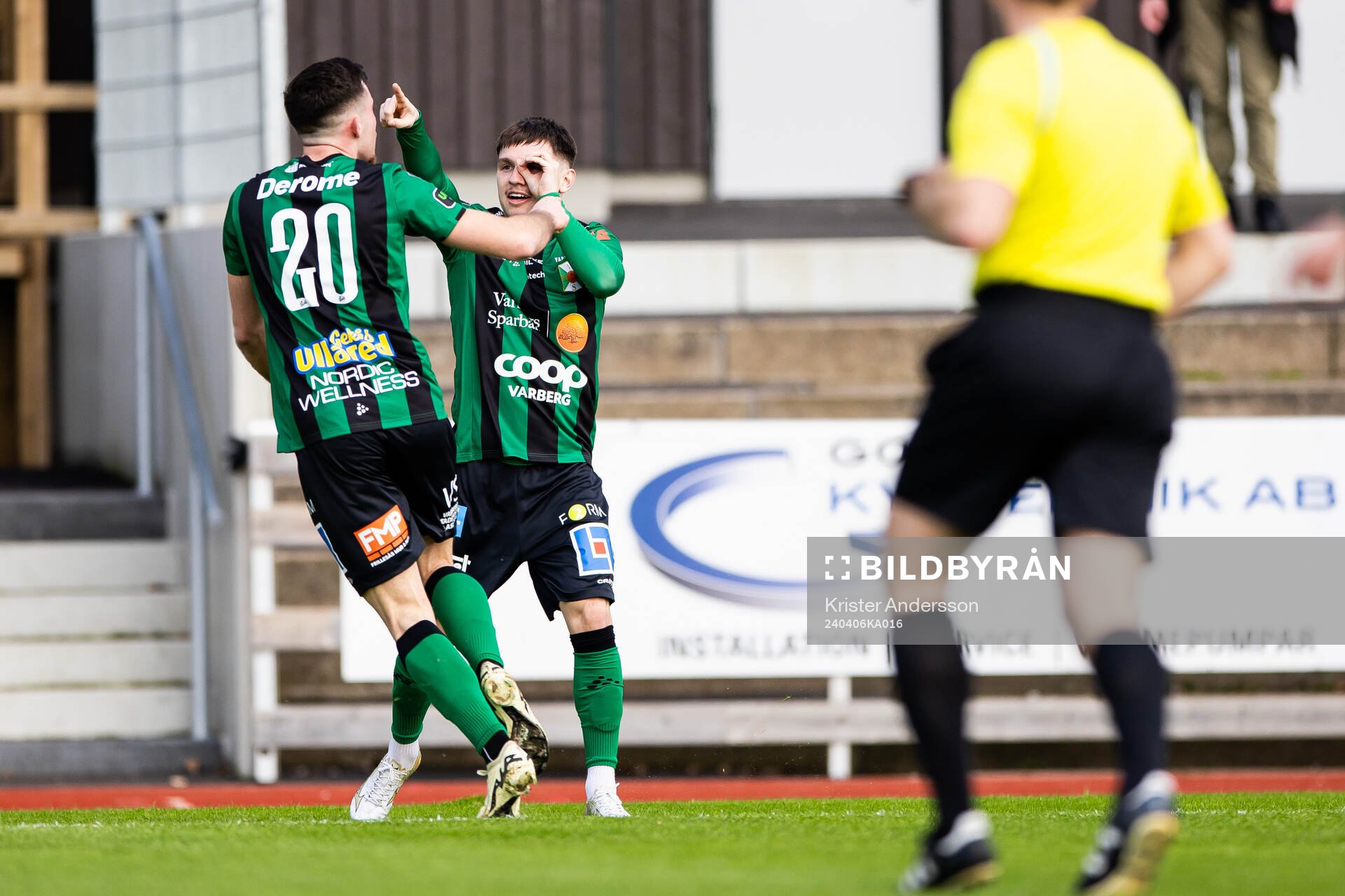 Varbergs Isak Bjerkebo jublar