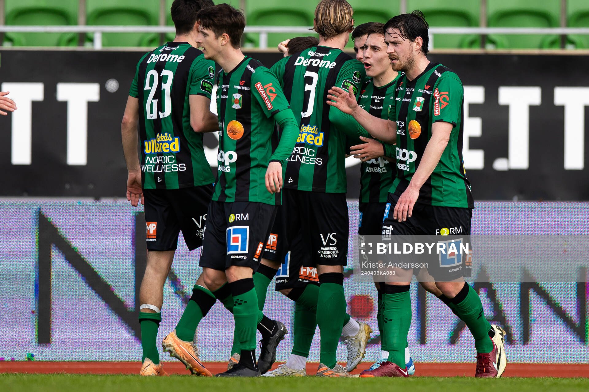 Varbergs Isak Bjerkebo jublar med laget