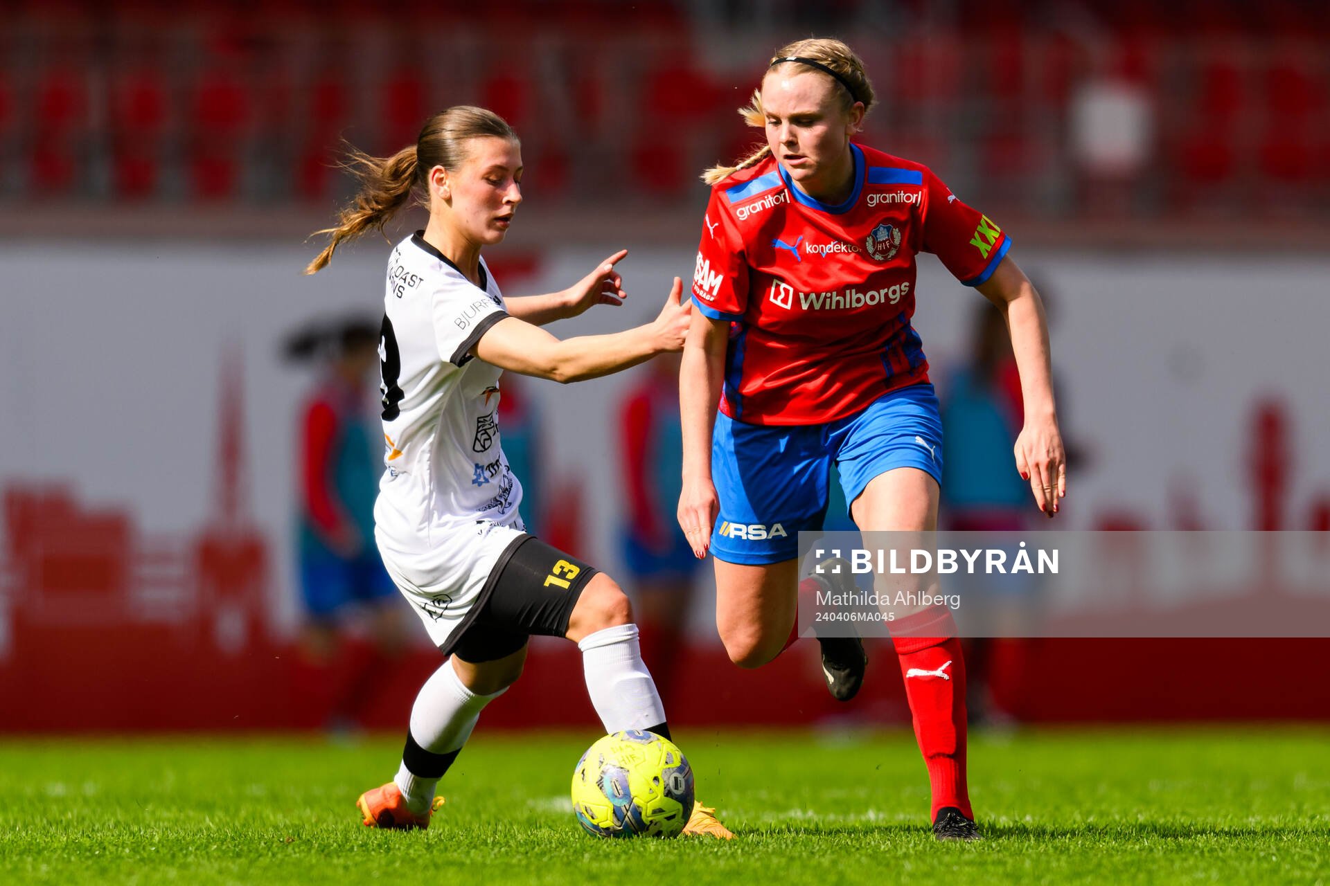 Trollhättans Selin Alfredsson och Helsingborg s Agnes