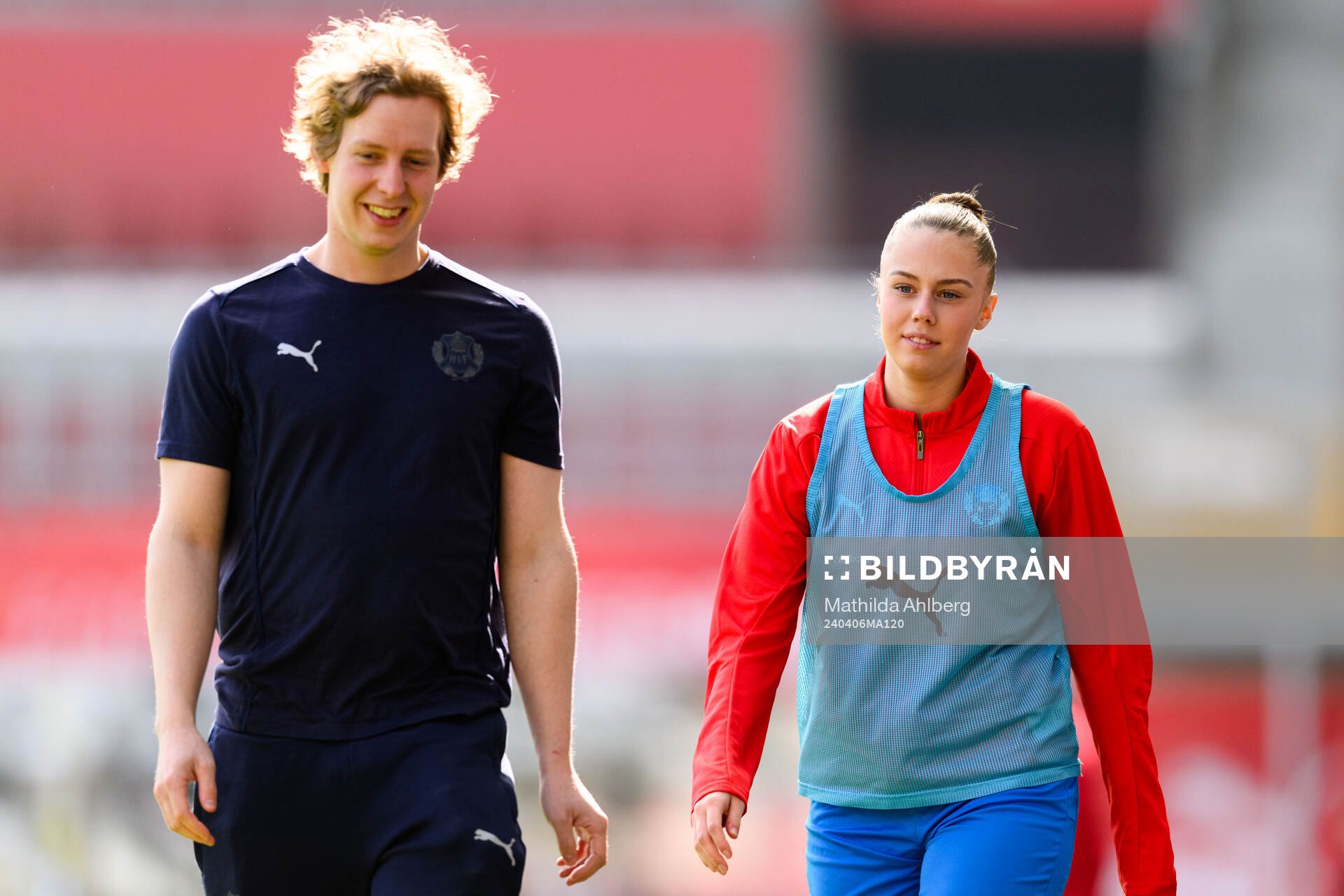 Helsingborgs Rebecka Winroth under fotbollsmatchen i Division 1 södra mellan Helsingborg och Trollhättan den 6 april 2024 i Helsingborg.