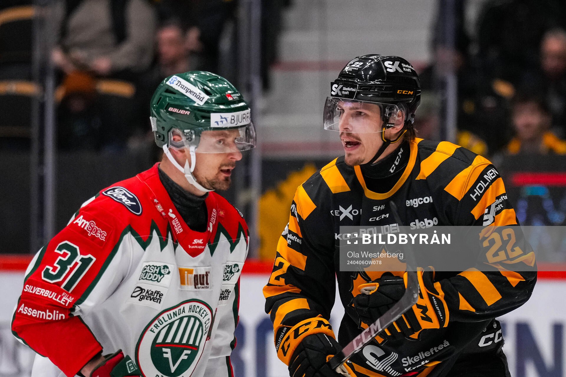 Frölundas Nicklas Lasu och Skellefteås Jonathan Johnson