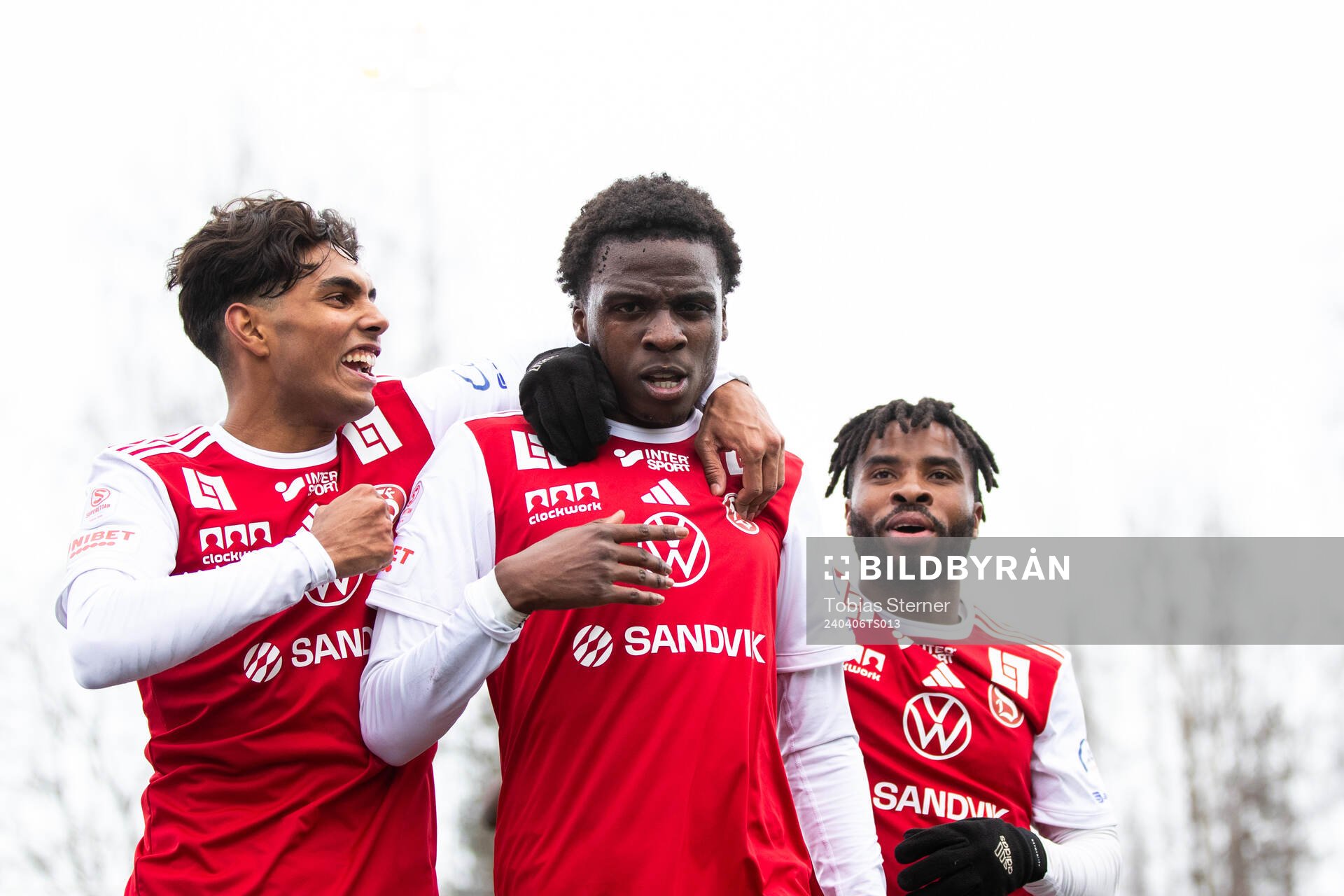 Sandvikens IFs Calvin Kabuye jublar