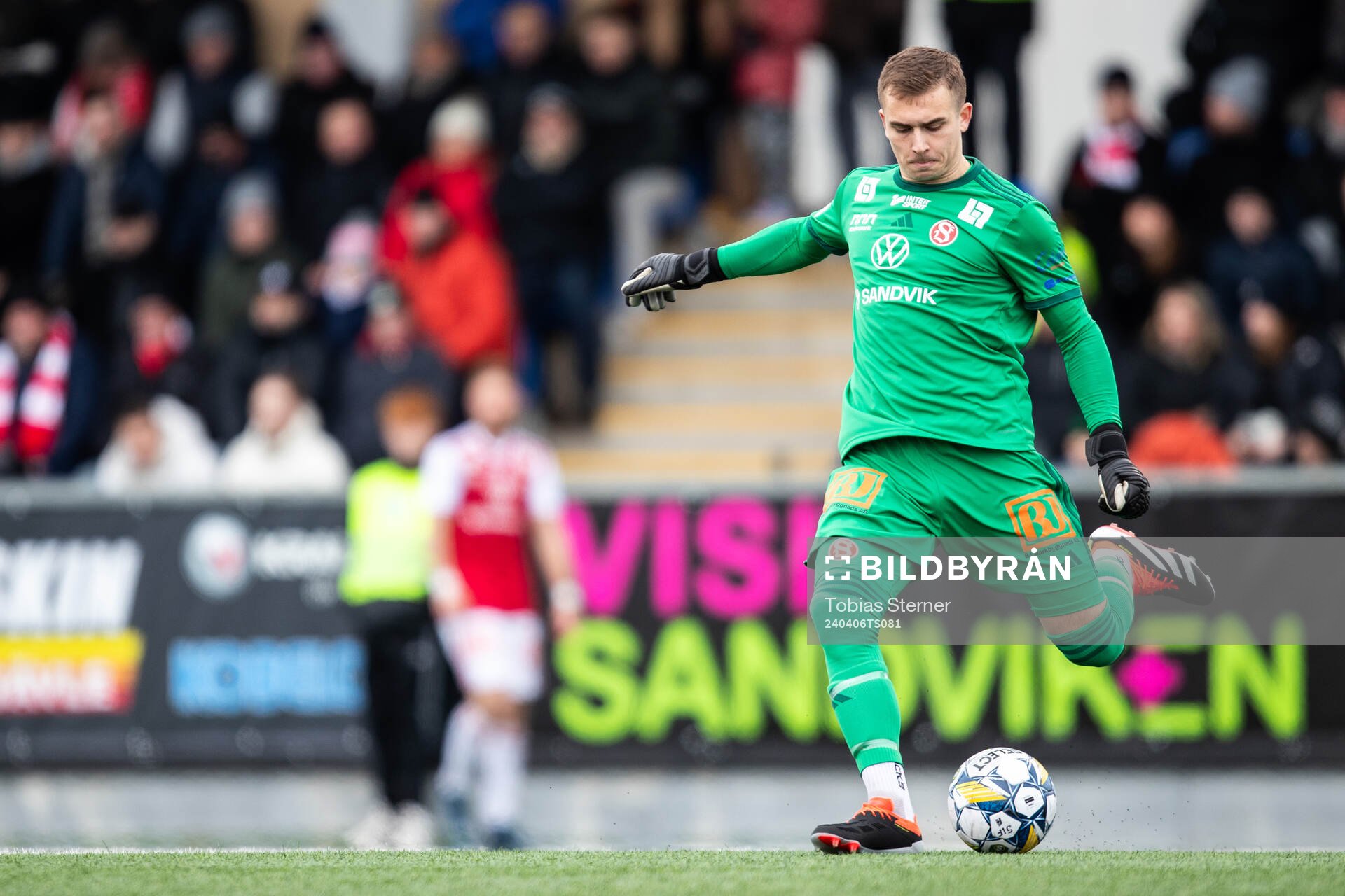 Sandvikens IFs målvakt Felix Jakobsson