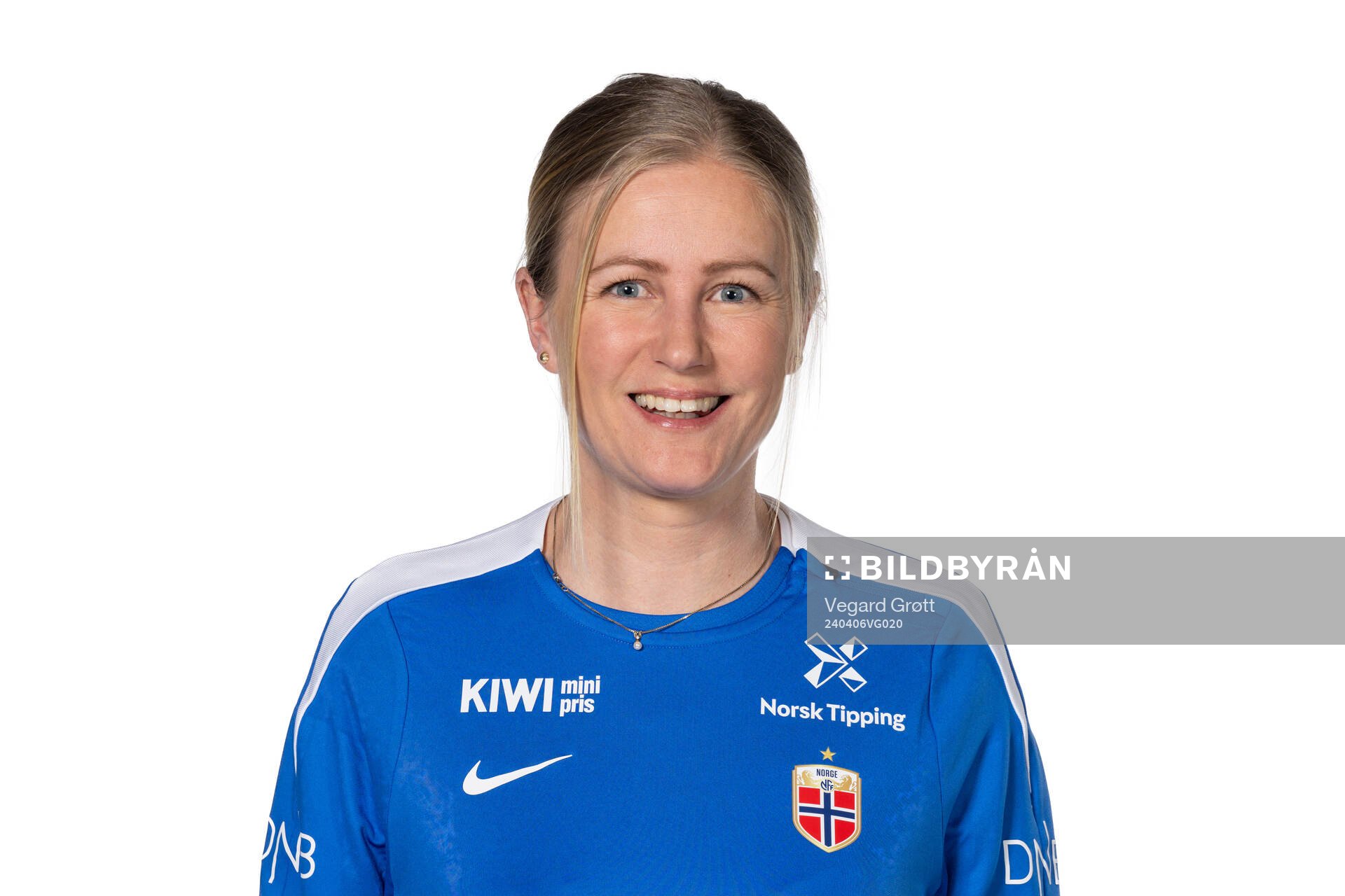 Jeanette Ringstad, team manager of the Norwegian women’s national football team, poses for a portrait on April 2, 2024 in Oslo. 