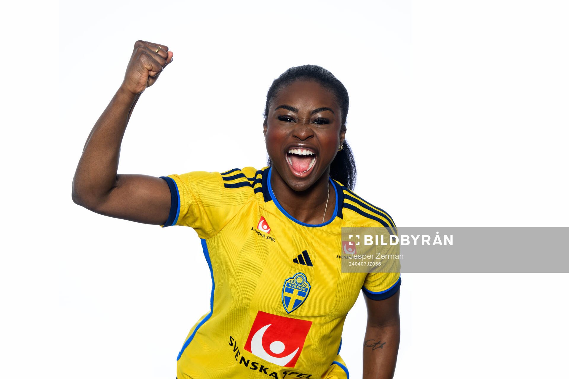 Monica Jusu Bah i det svenska U23-damlandslaget