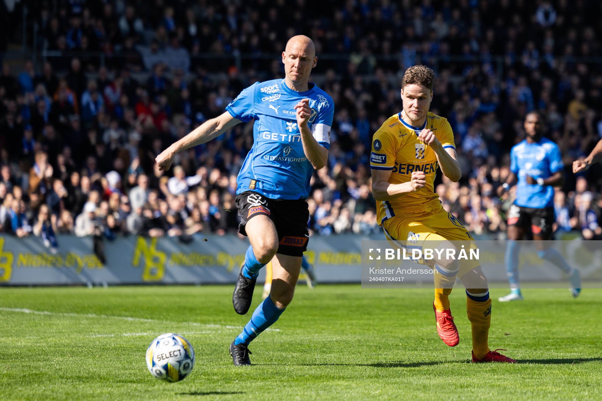 Halmstads Andreas Johansson och IFK Göteborgs Gustaf Norlin