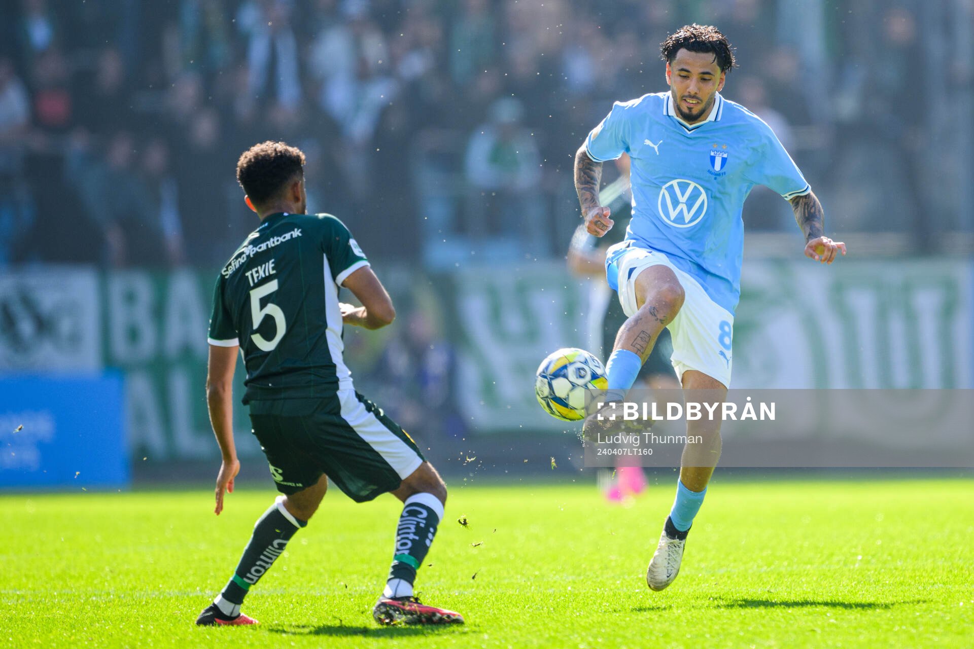 Malmö FFs Sergio Pena nder fotbollsmatchen i Allsvenskan