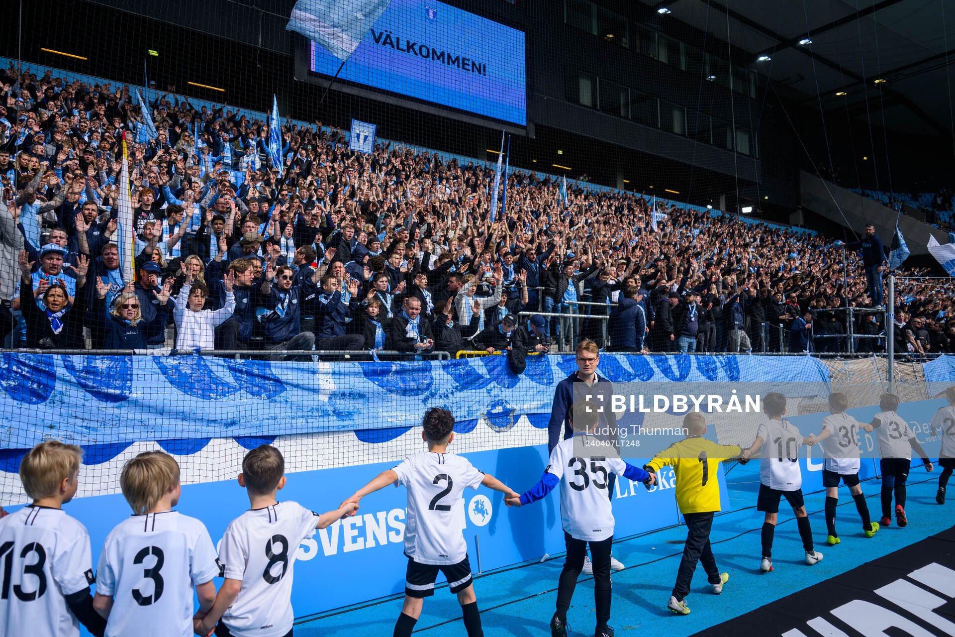 Under fotbollsmatchen i Allsvenskan mellan Malmö FF och