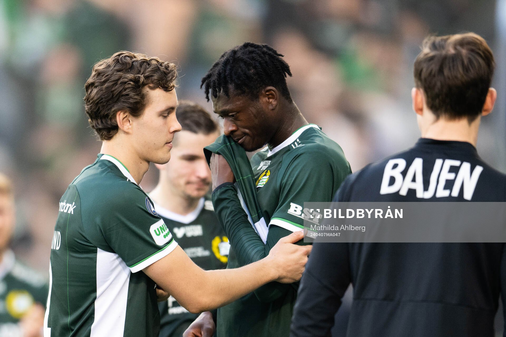 Hammarbys Hampus Skoglund och Kingsley Gymafi deppar