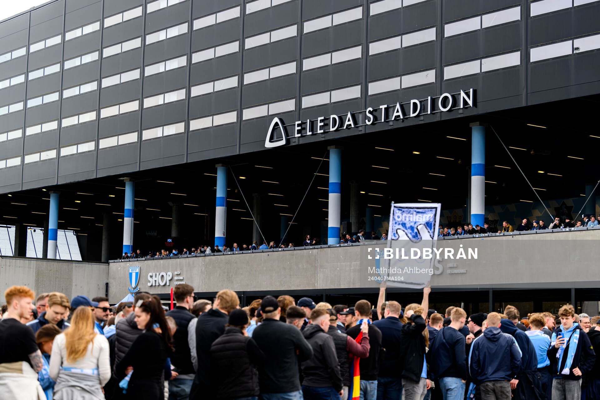 Exteriör av Eleda Stadion