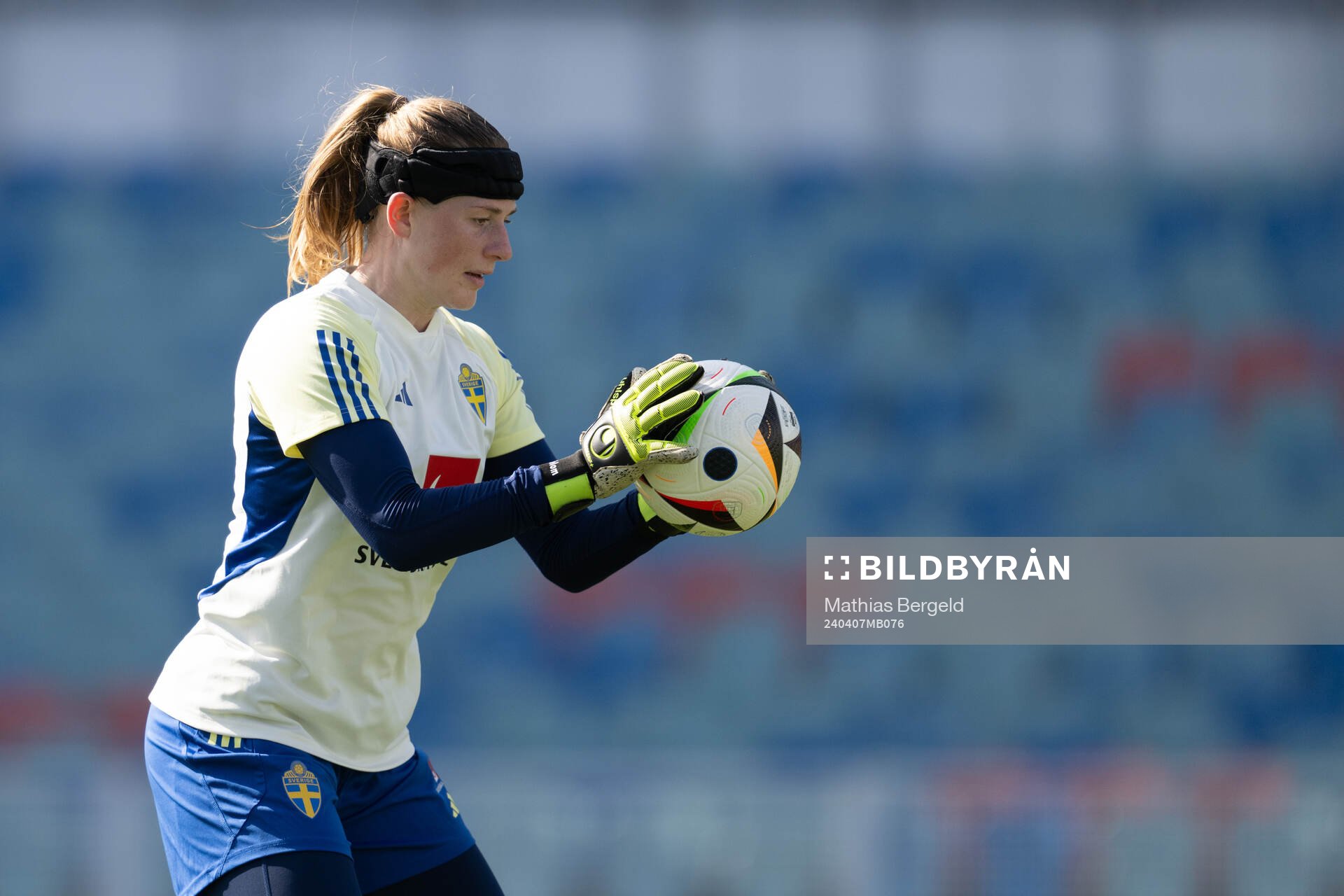Goalkeeper Tove Enblom of the Swedish women's national