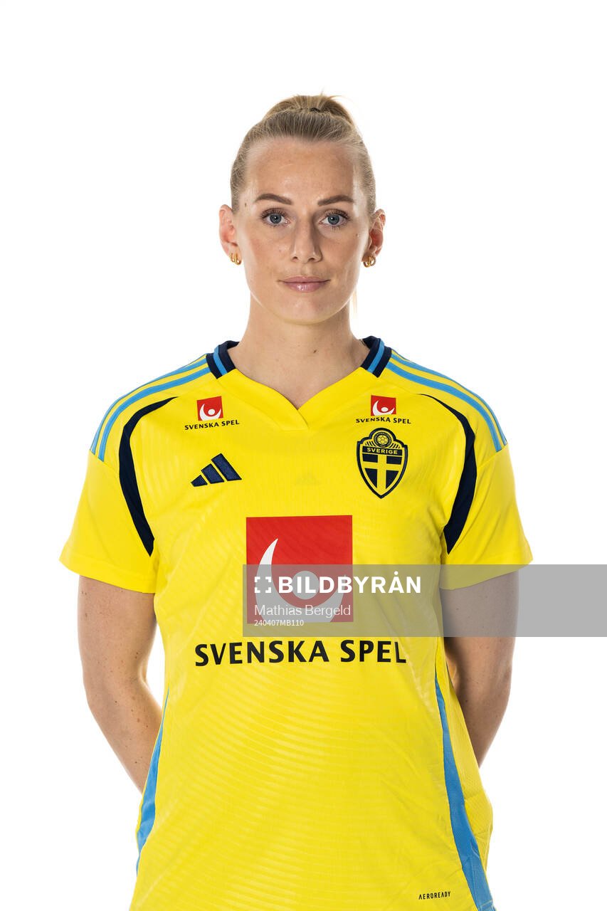 Stina Blackstenius of the Swedish women's national football team poses for a portrait on April 7, 2024 in Gothenburg. Editors note: This image has been retouched.