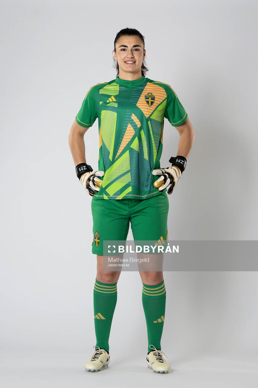 Goalkeeper Zecira Musovic of the Swedish women's national