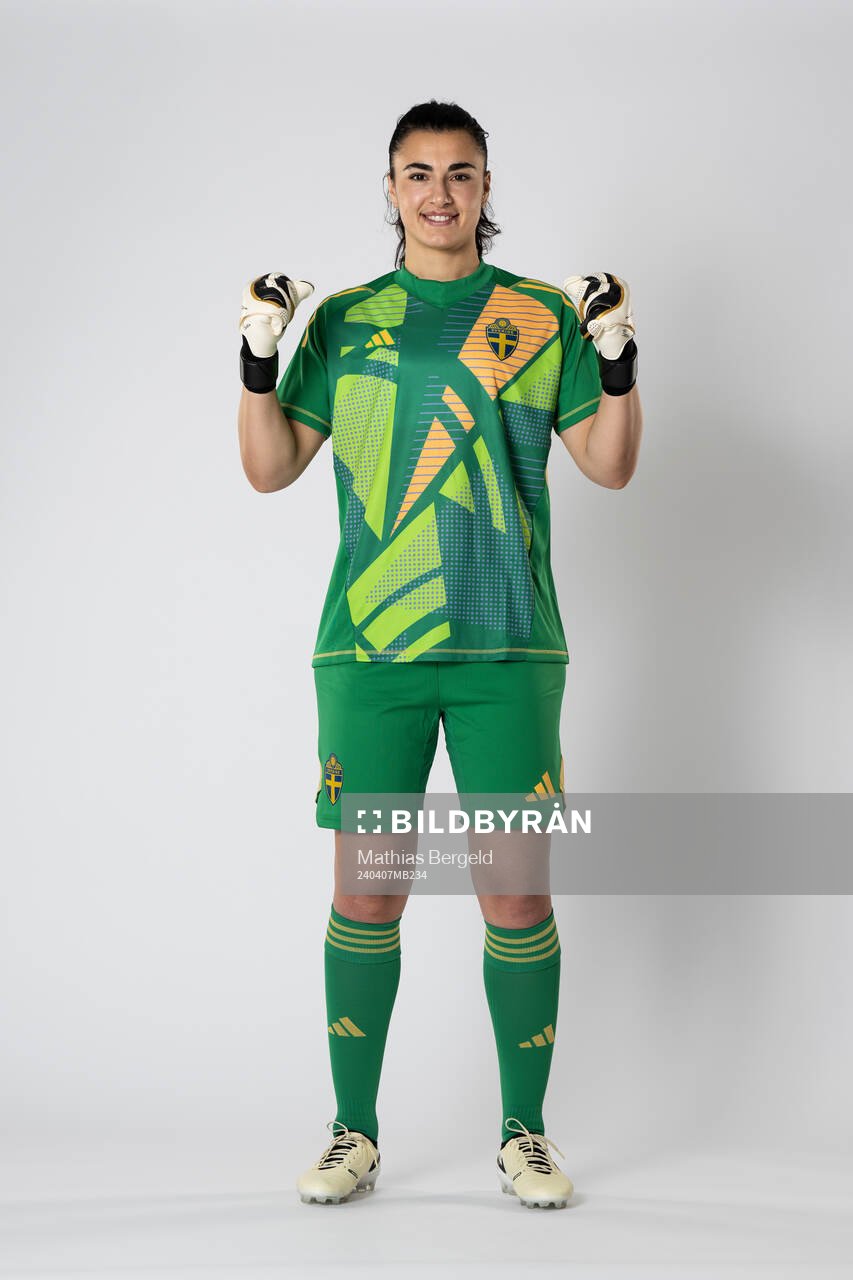 Goalkeeper Zecira Musovic of the Swedish women's national