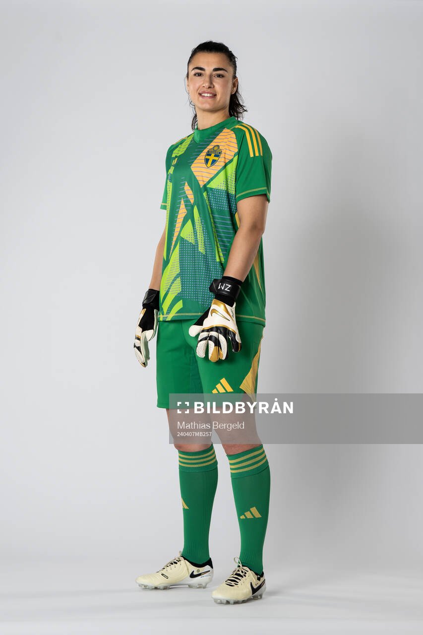 Goalkeeper Zecira Musovic of the Swedish women's national