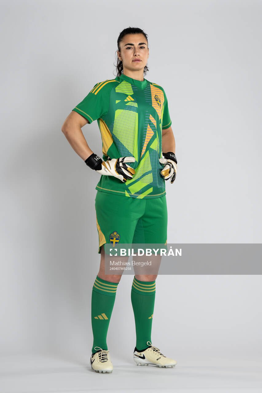 Goalkeeper Zecira Musovic of the Swedish women's national