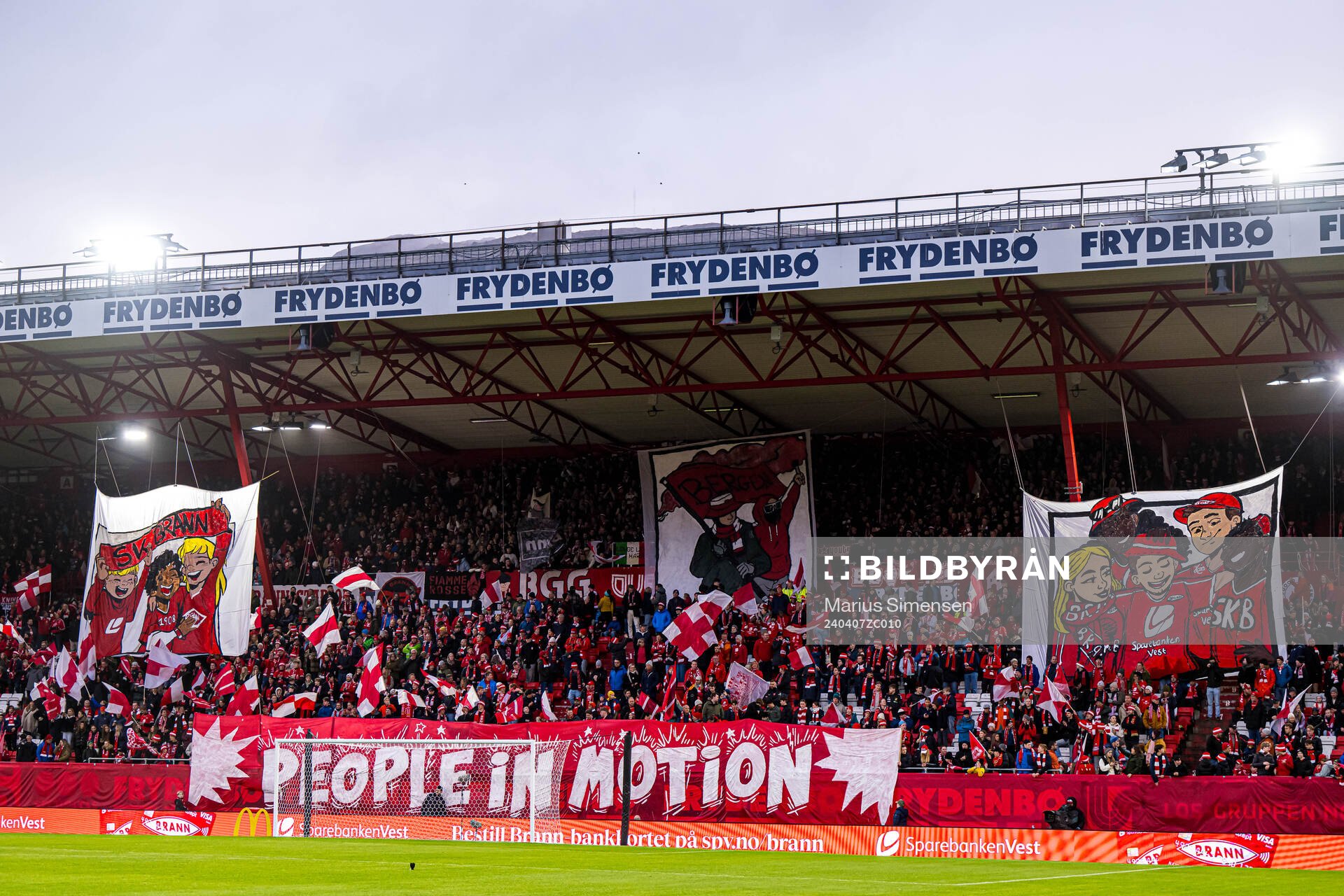 Spectators in the stands