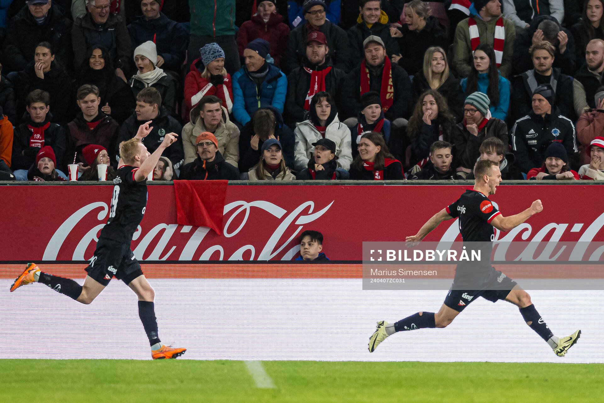 Stian Stray Molde of Fredrikstad celebrates