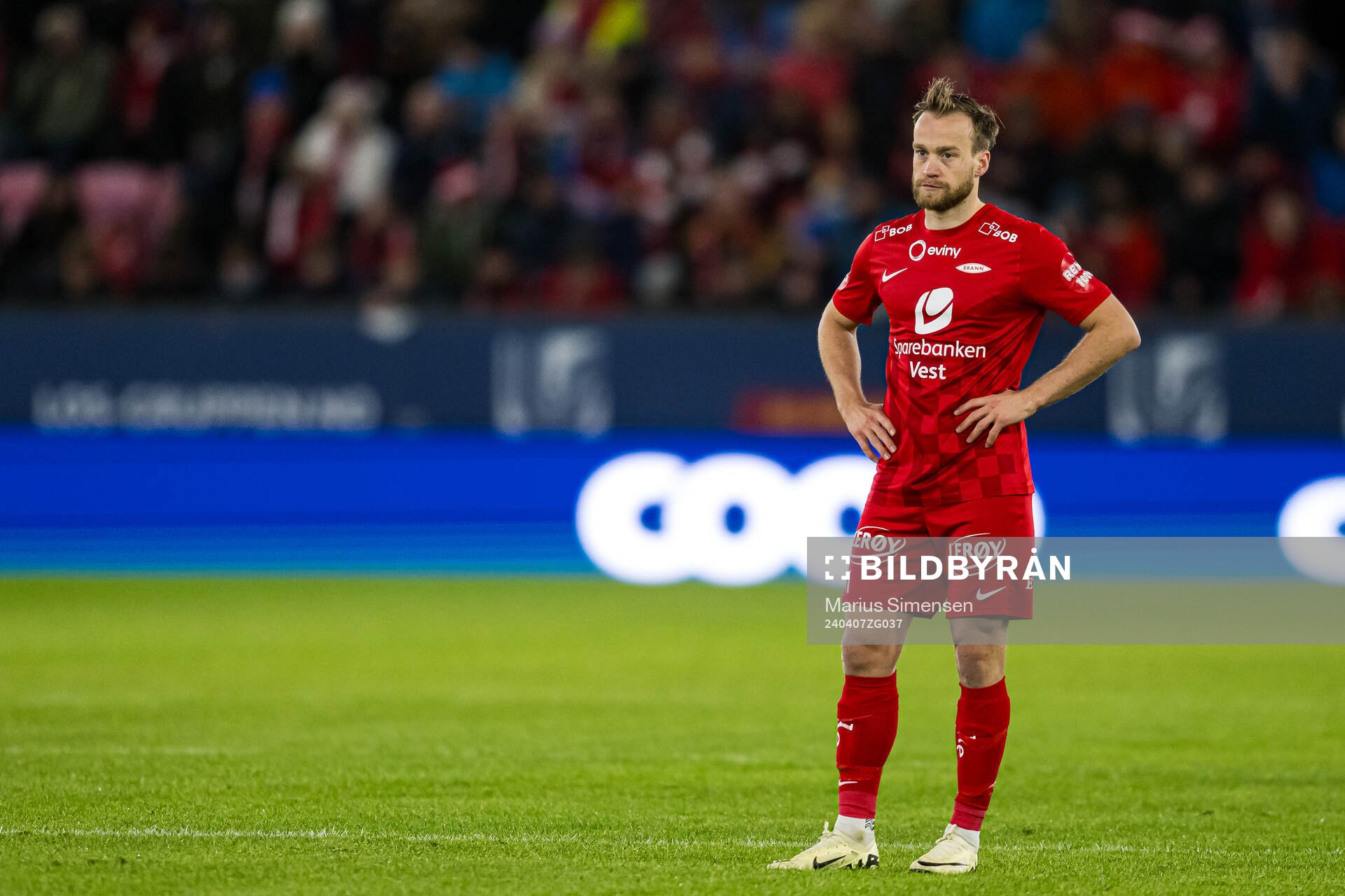 Bård Finne of Brann looks dejected