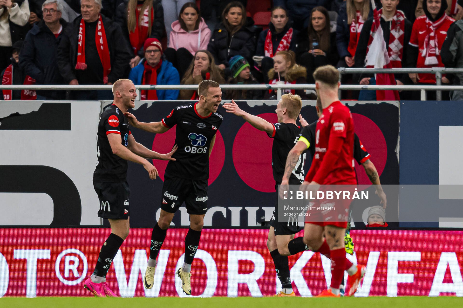 Stian Stray Molde of Fredrikstad celebrates