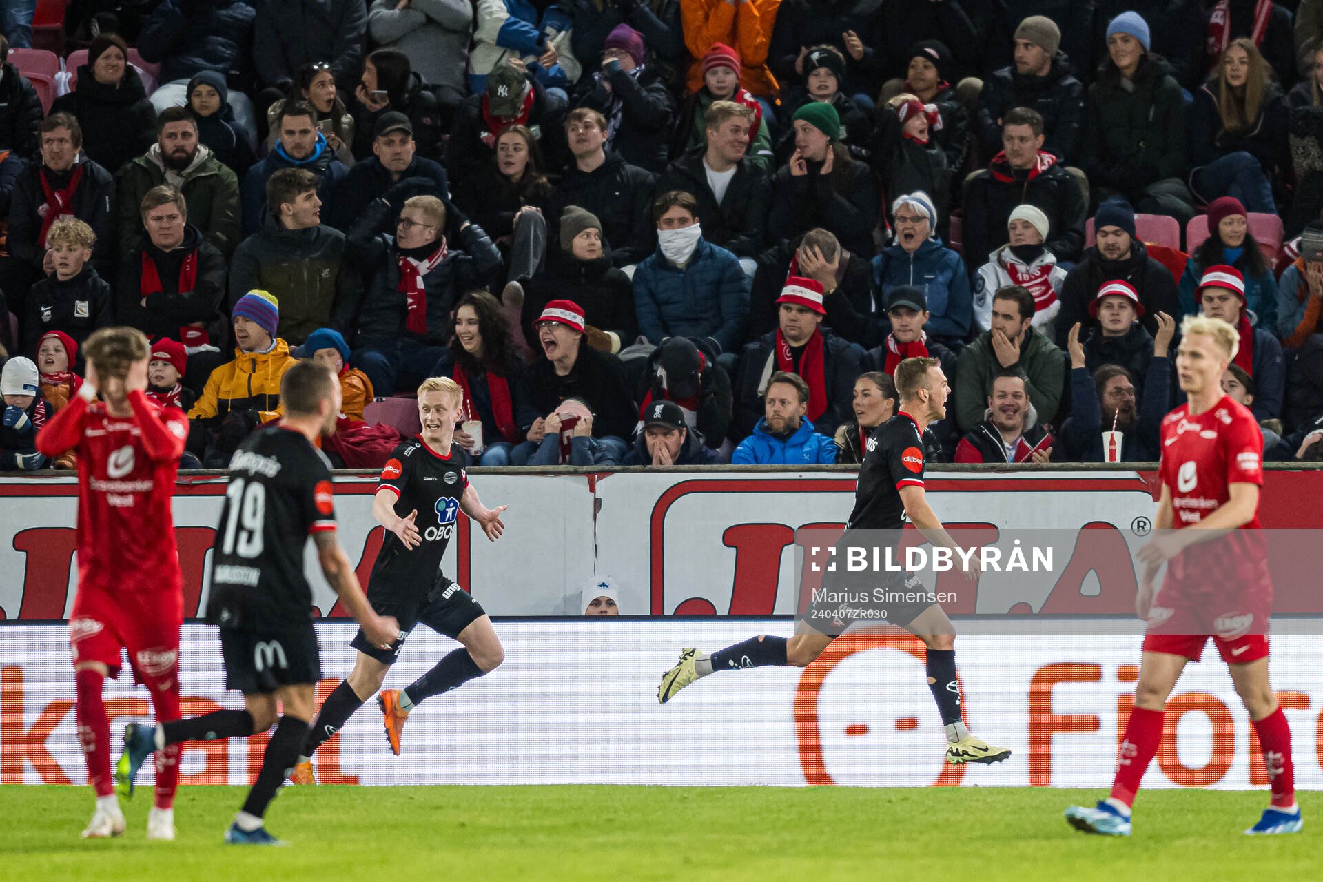 Stian Stray Molde of Fredrikstad celebrates