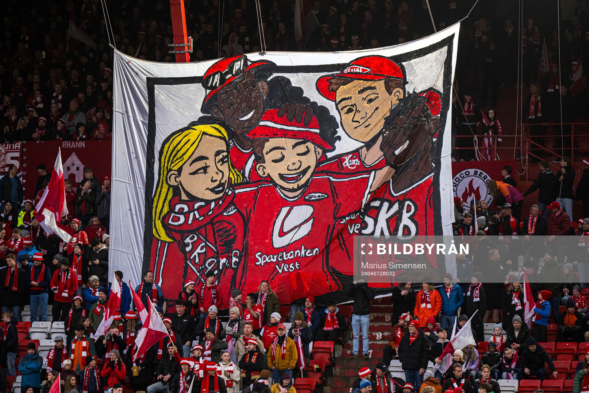 Spectators in the stands