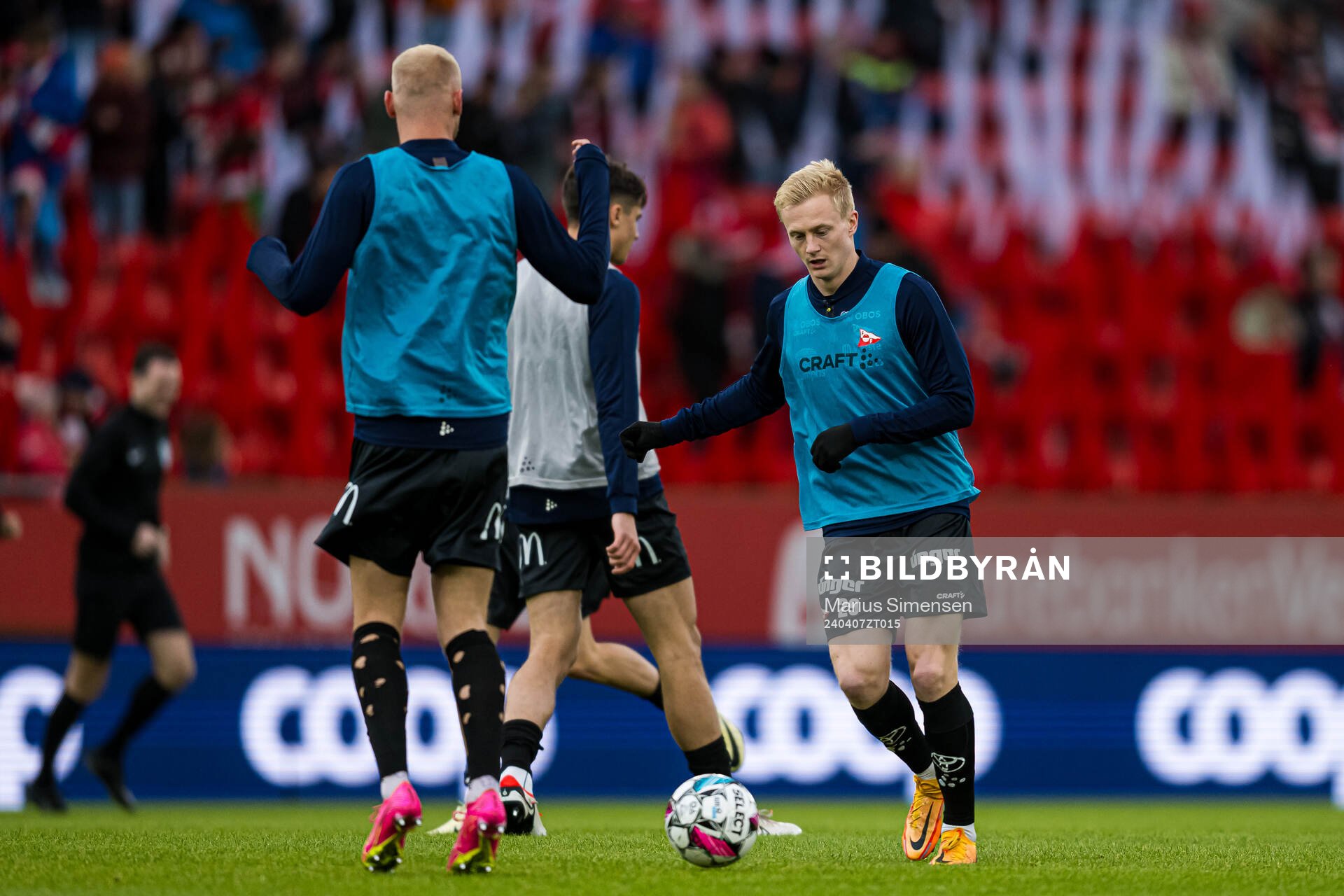 Oscar Aga of Fredrikstad warms up