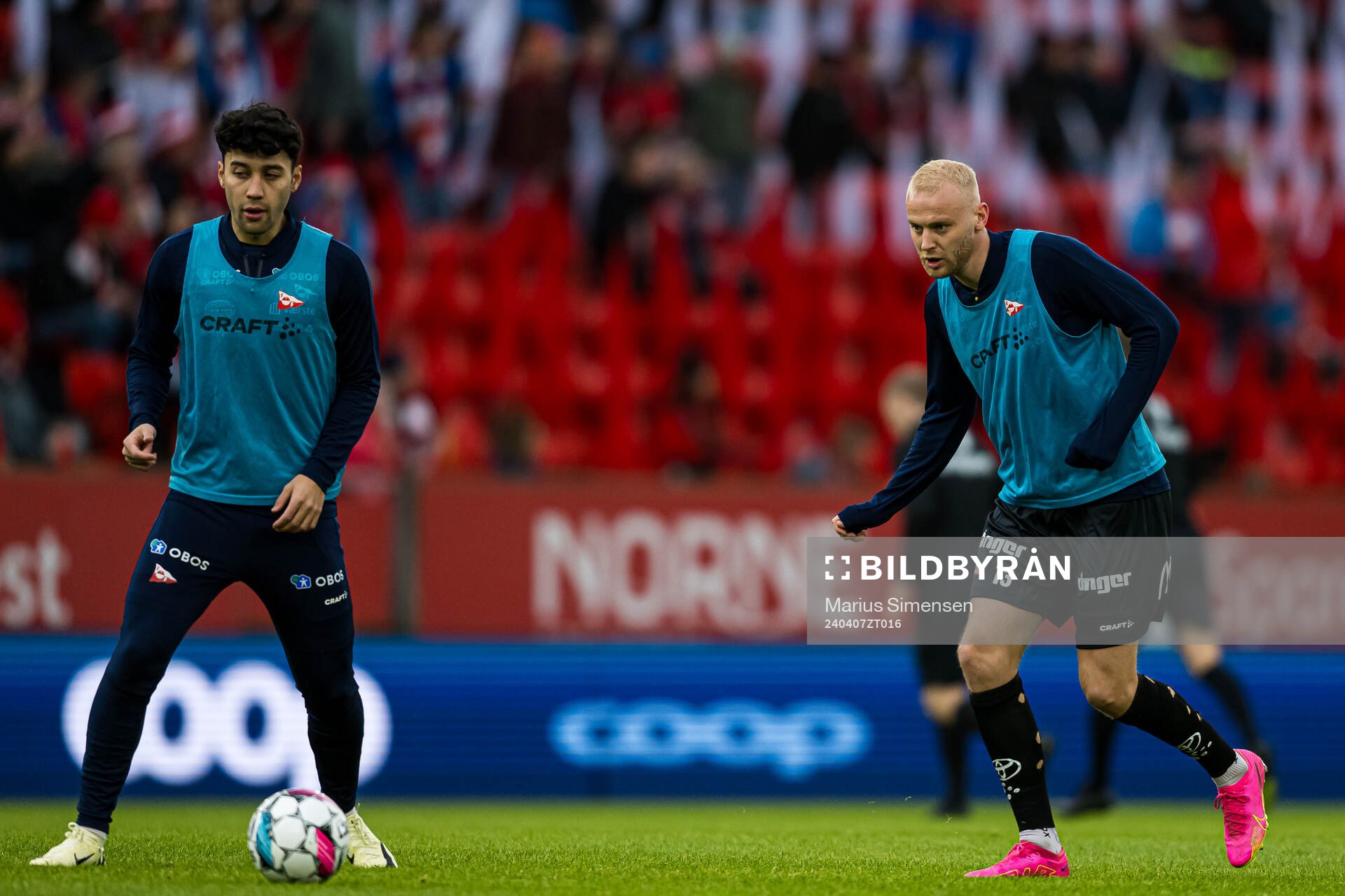 Sondre Sørløkk of Fredrikstad warms up