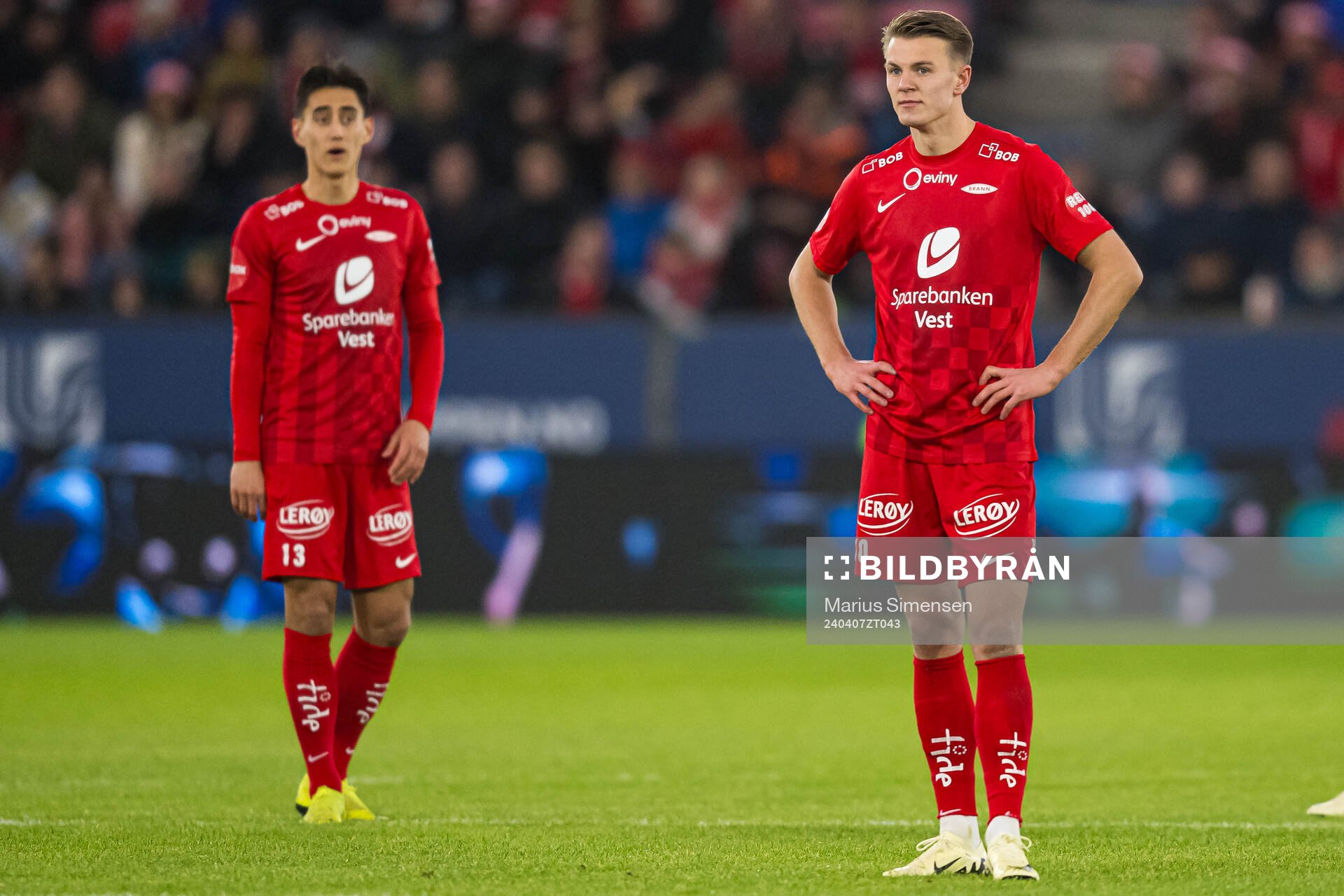 Emil Kornvig of Brann looks dejected