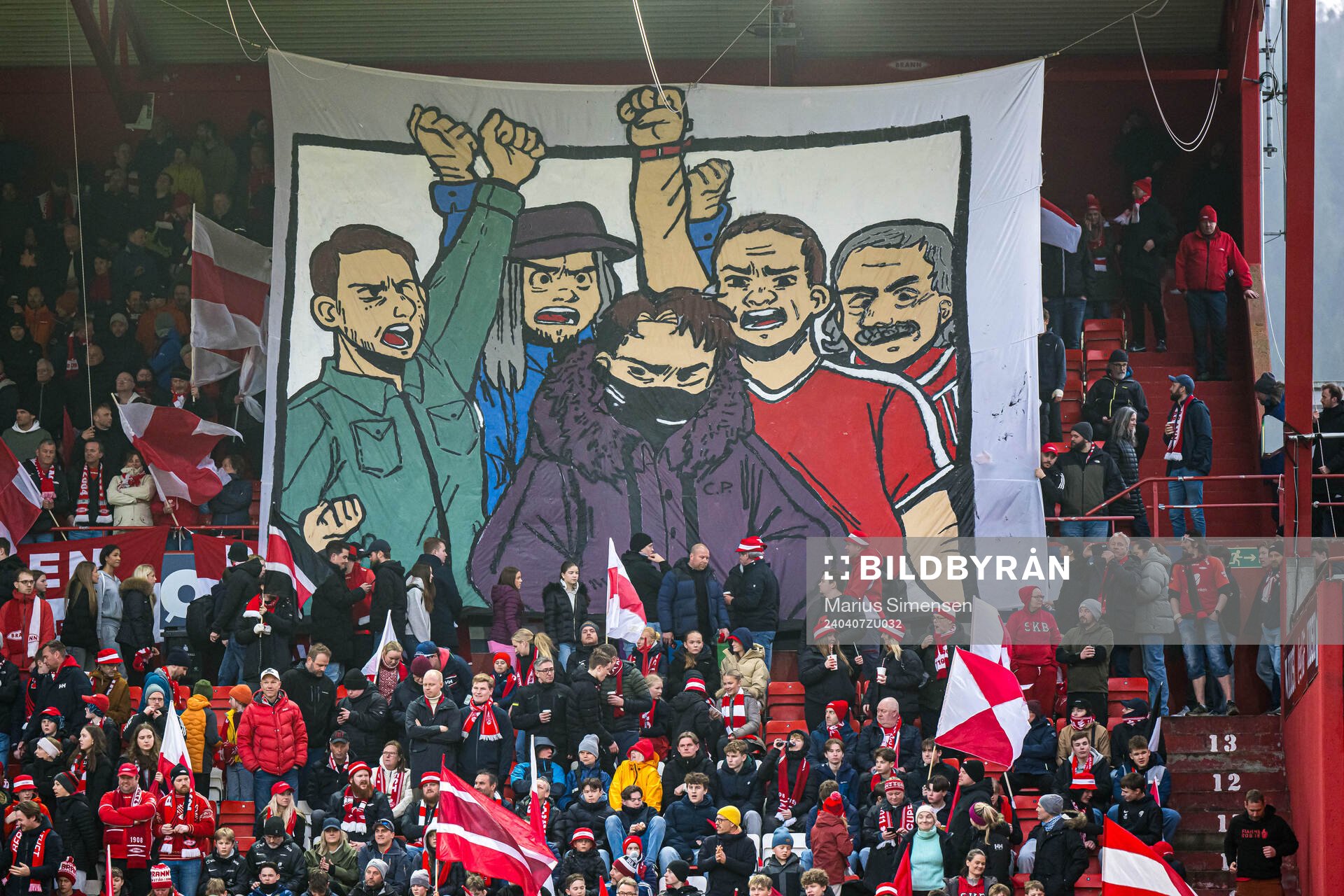 Spectators in the stands