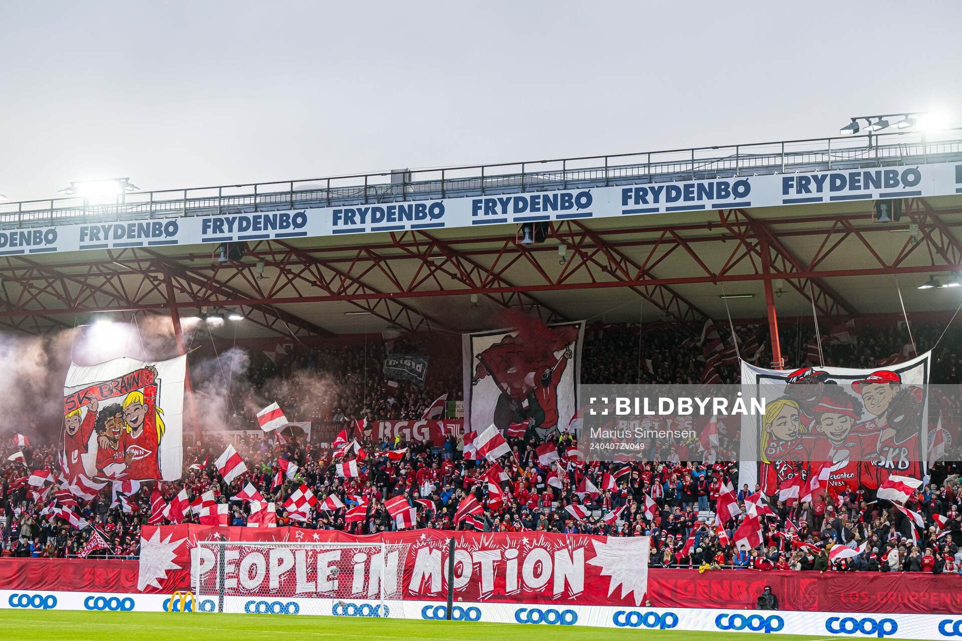 Spectators in the stands