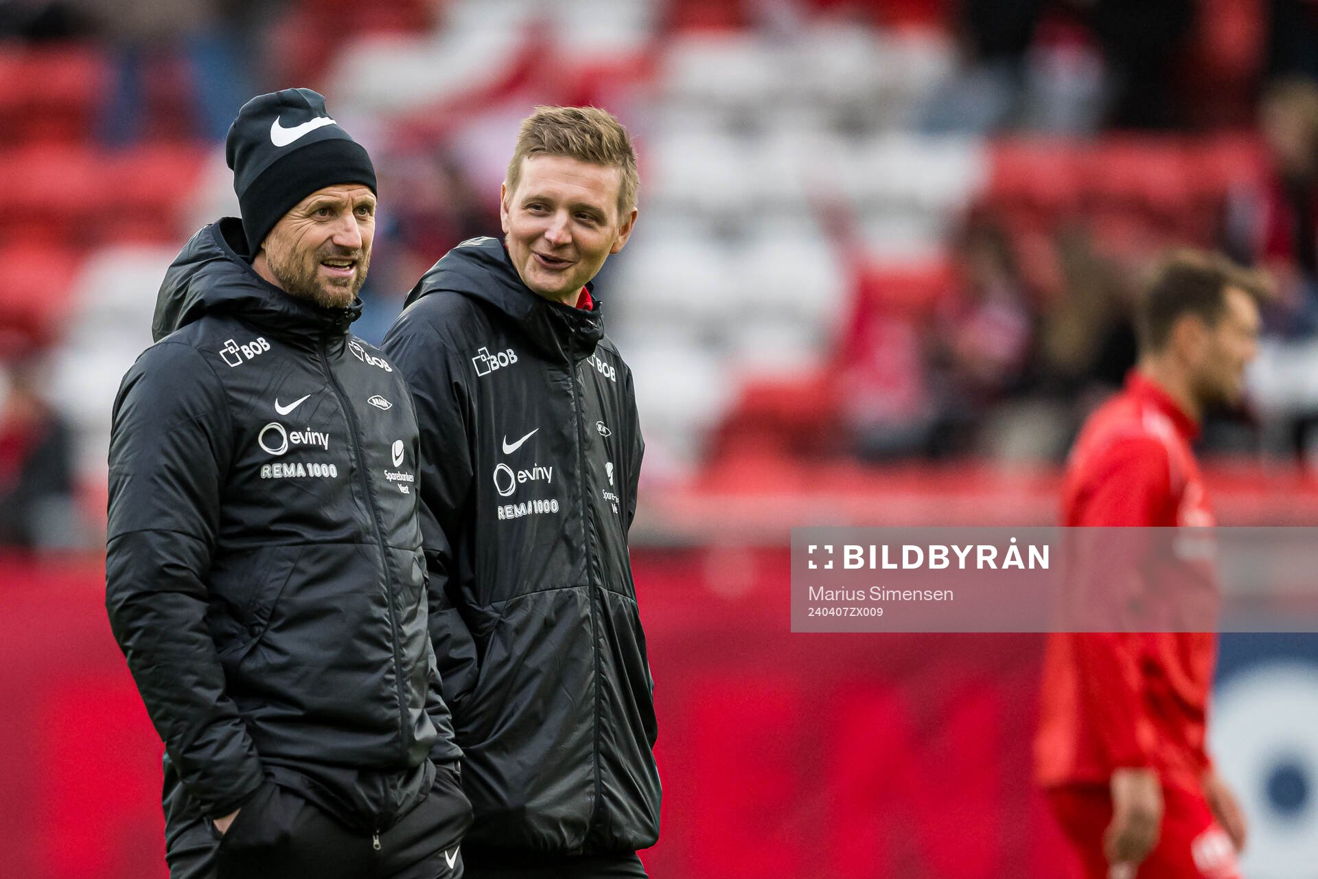 Eirik Horneland, head coach of Brann, and Erik Huseklepp,