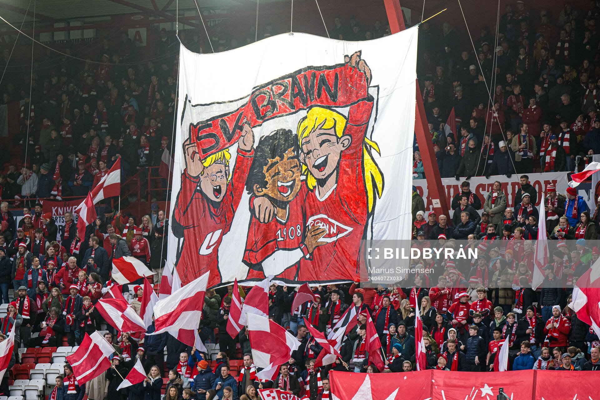 Spectators in the stands