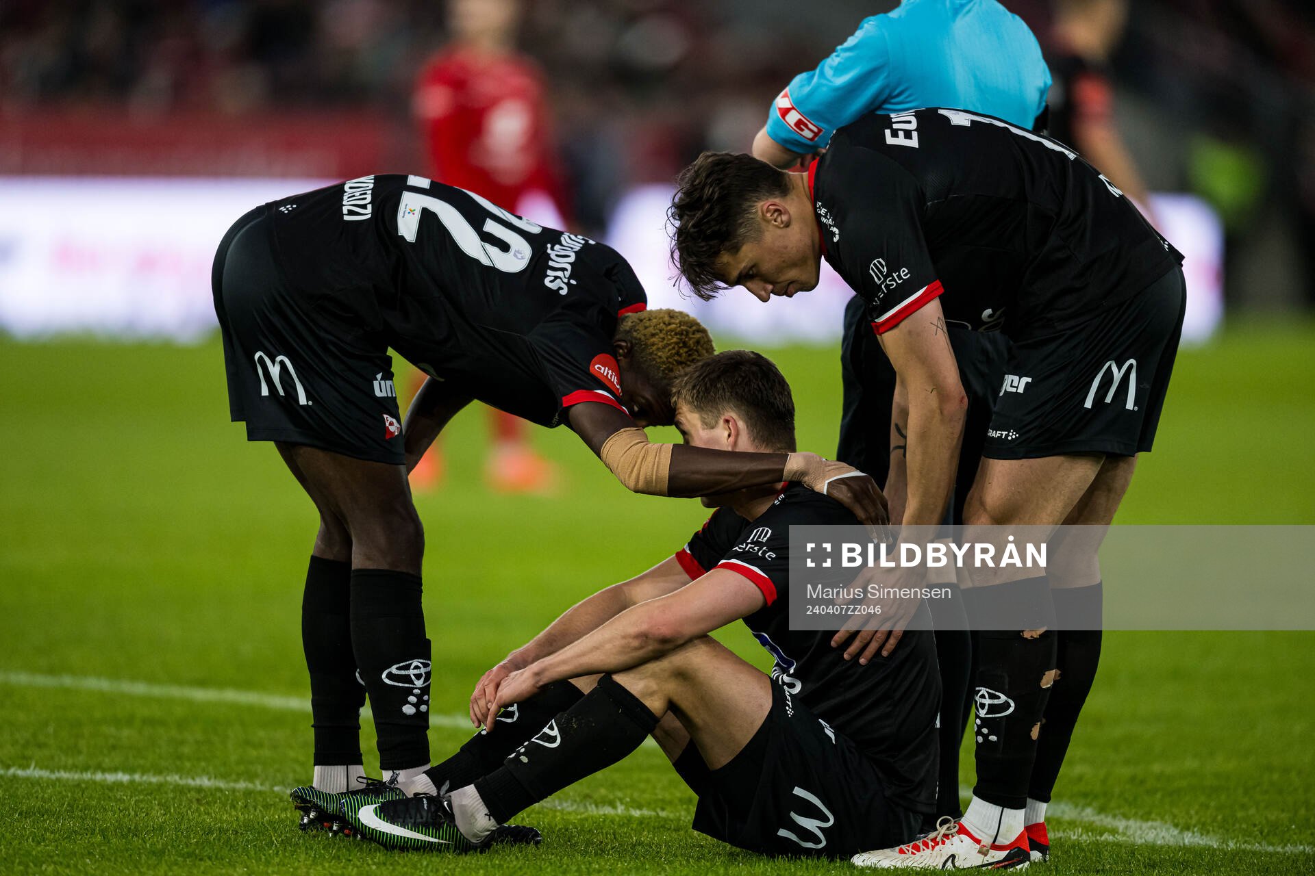Sondre Sørløkk of Fredrikstad in pain