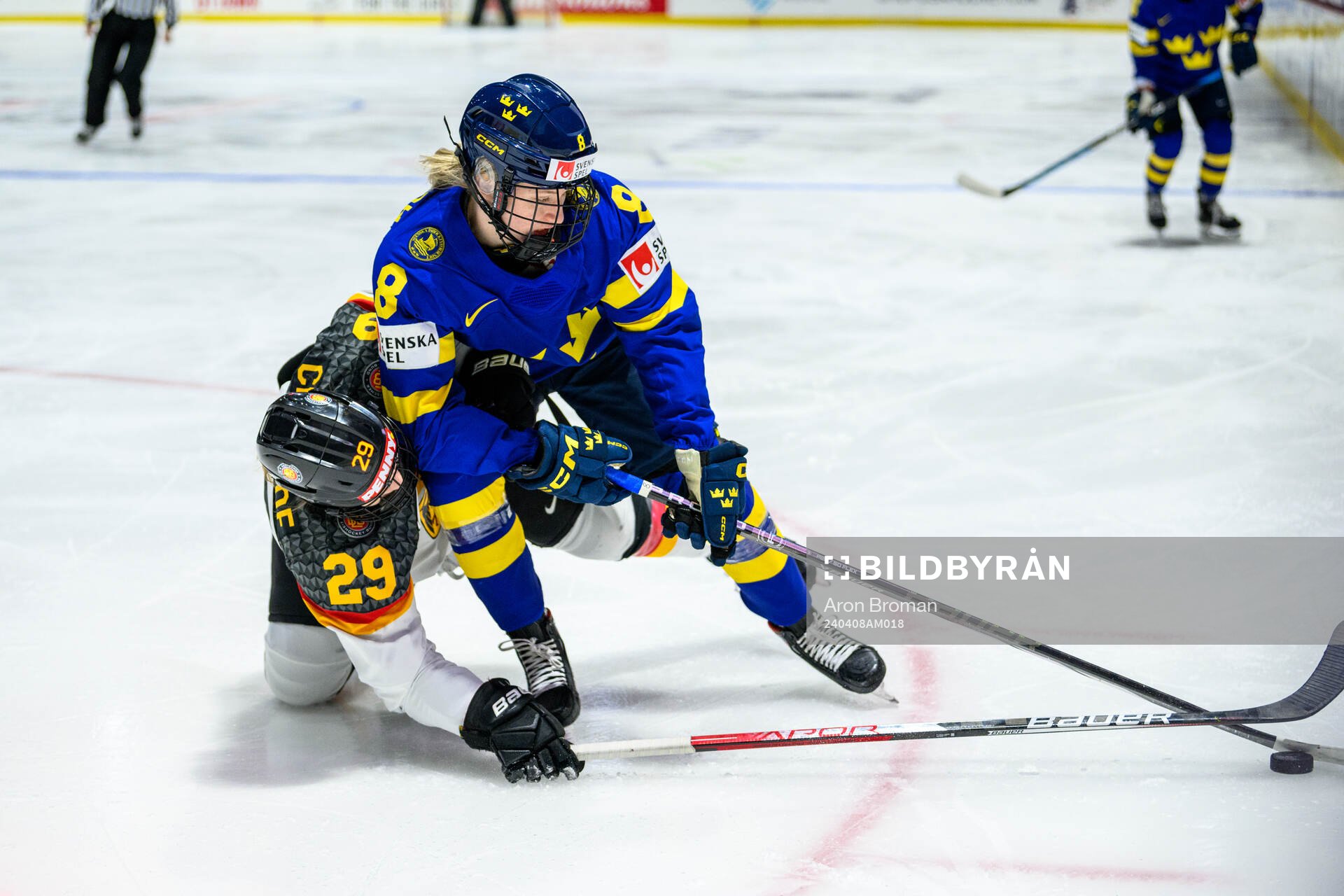 Nina Christof of Germany and Hilda Svensson of Sweden
