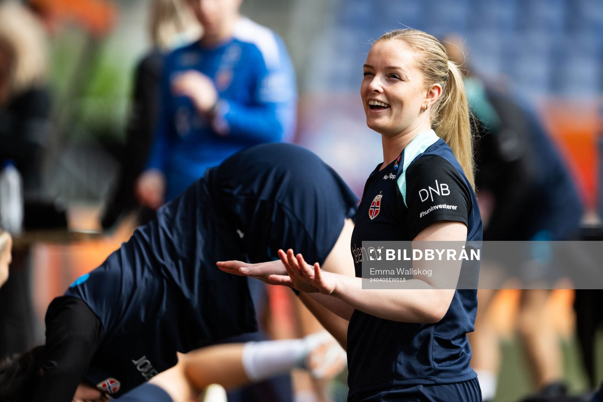Goalkeeper Guro Pettersen of the Norwegian women's national