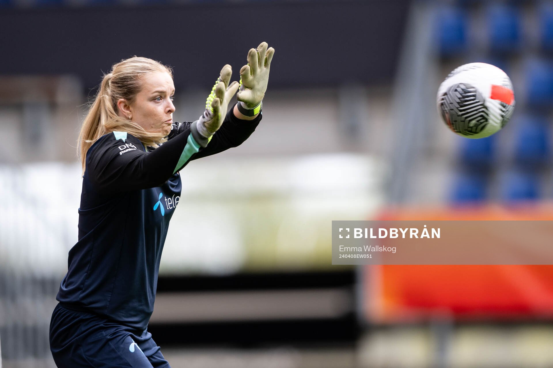 Goalkeeper Guro Pettersen of the Norwegian women's national