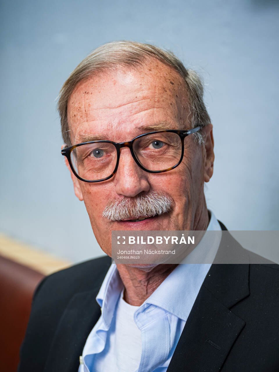 Staffan Tapper under en pressträff anordnad av SVT den 8 april 2024 i Stockholm. 