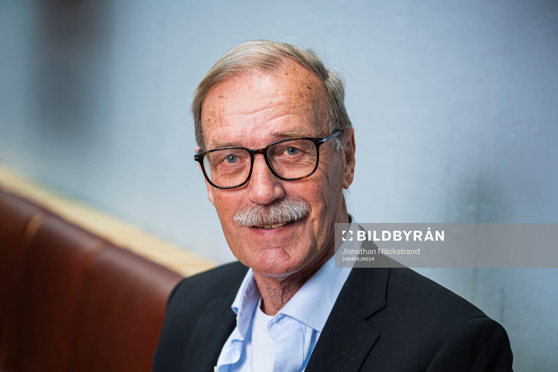 Staffan Tapper under en pressträff anordnad av SVT den 8 april 2024 i Stockholm. 