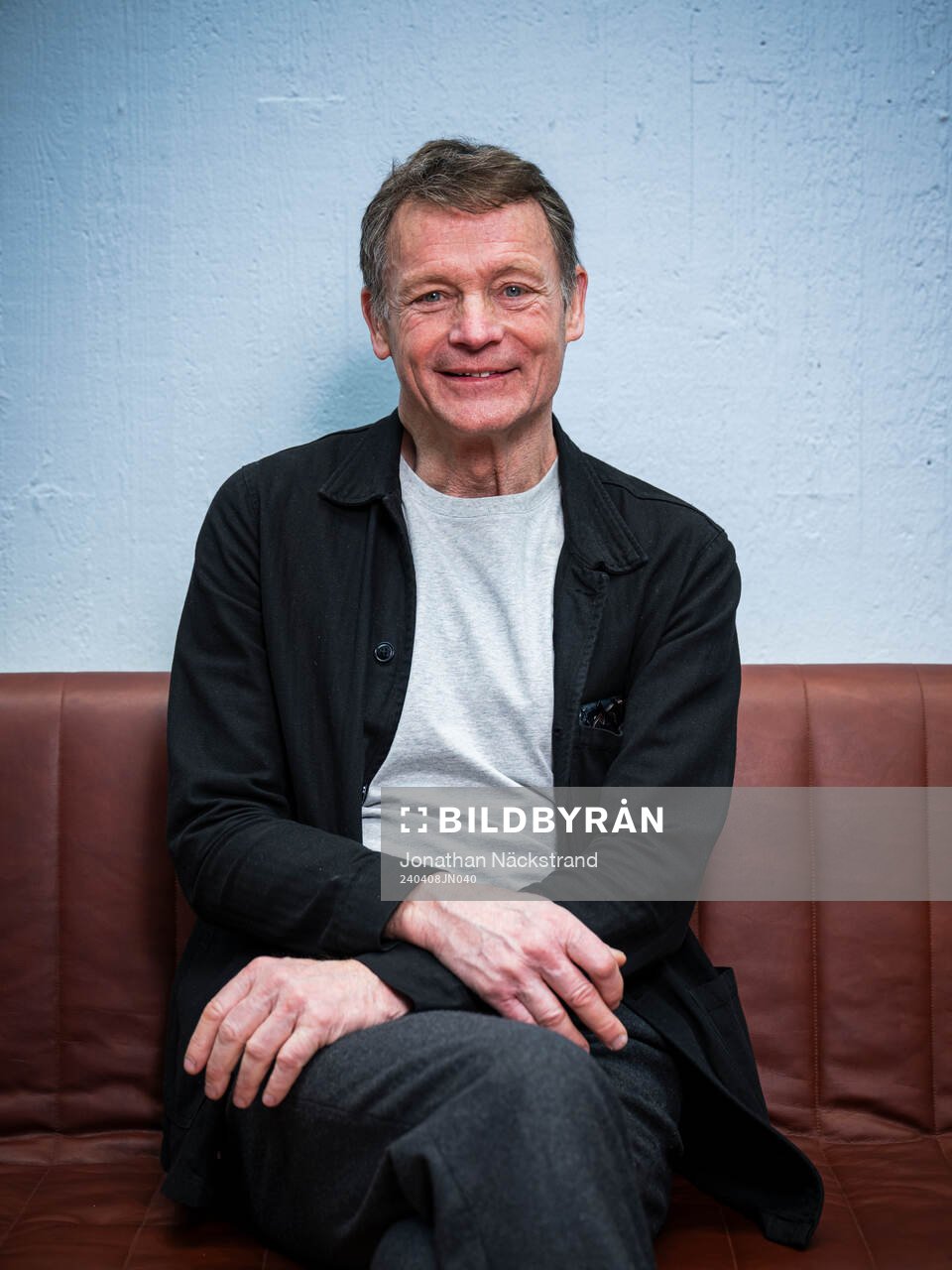 Torbjörn Nilsson under en pressträff anordnad av SVT den 8 april 2024 i Stockholm. 