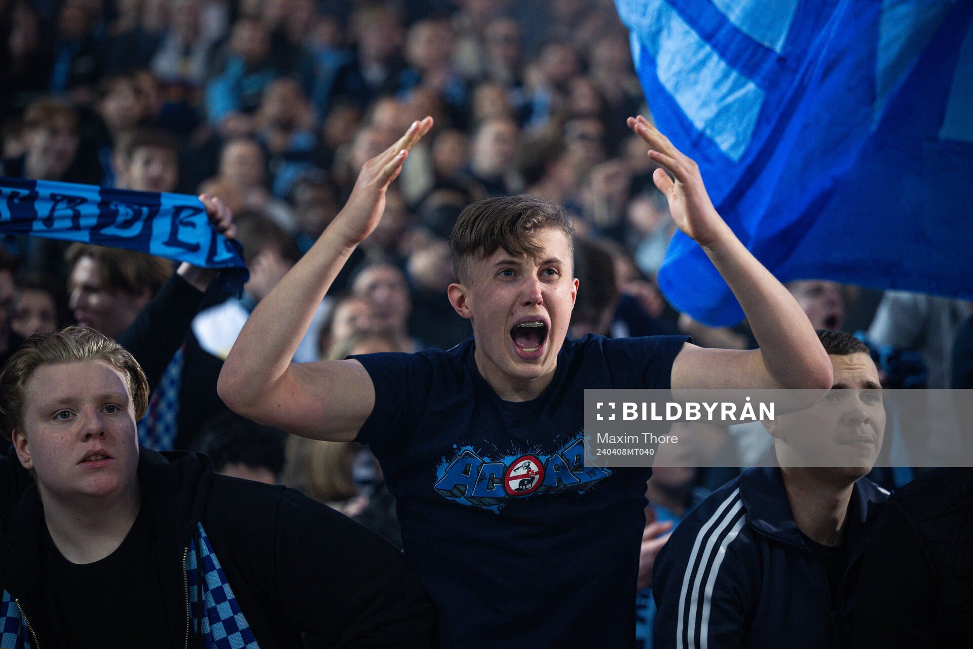 Djurgårdens supportrar jublar