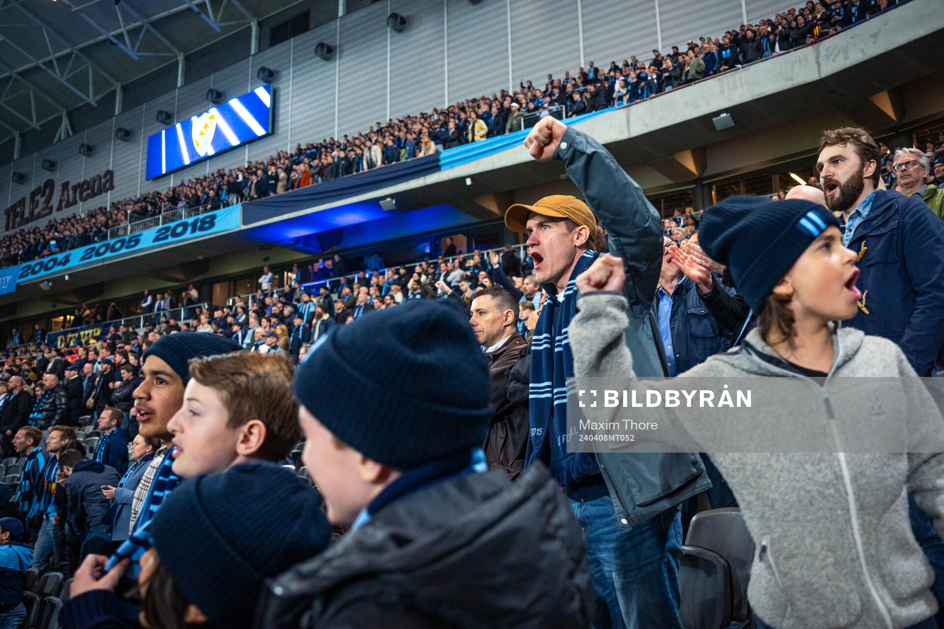 Djurgårdens supportrar jublar