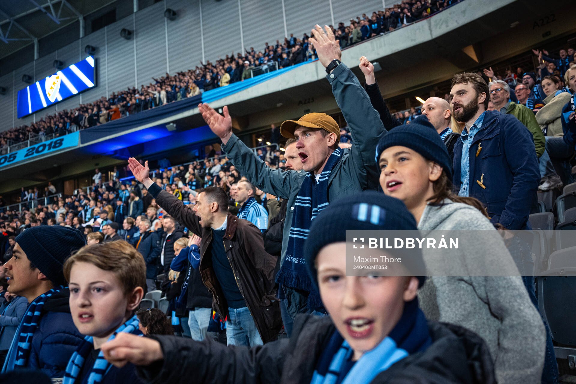 Djurgårdens supportrar jublar