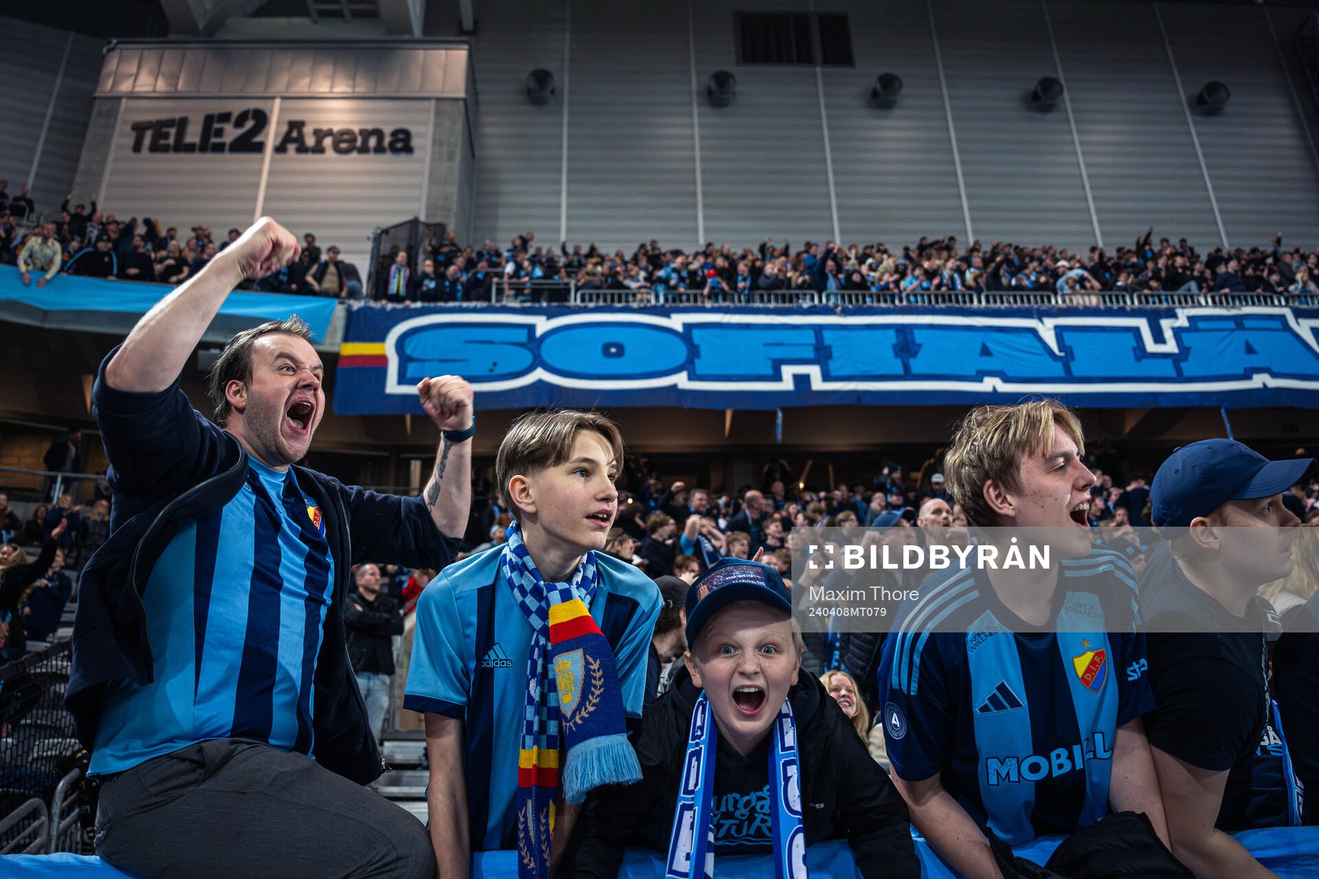 Djurgårdens supportrar jublar