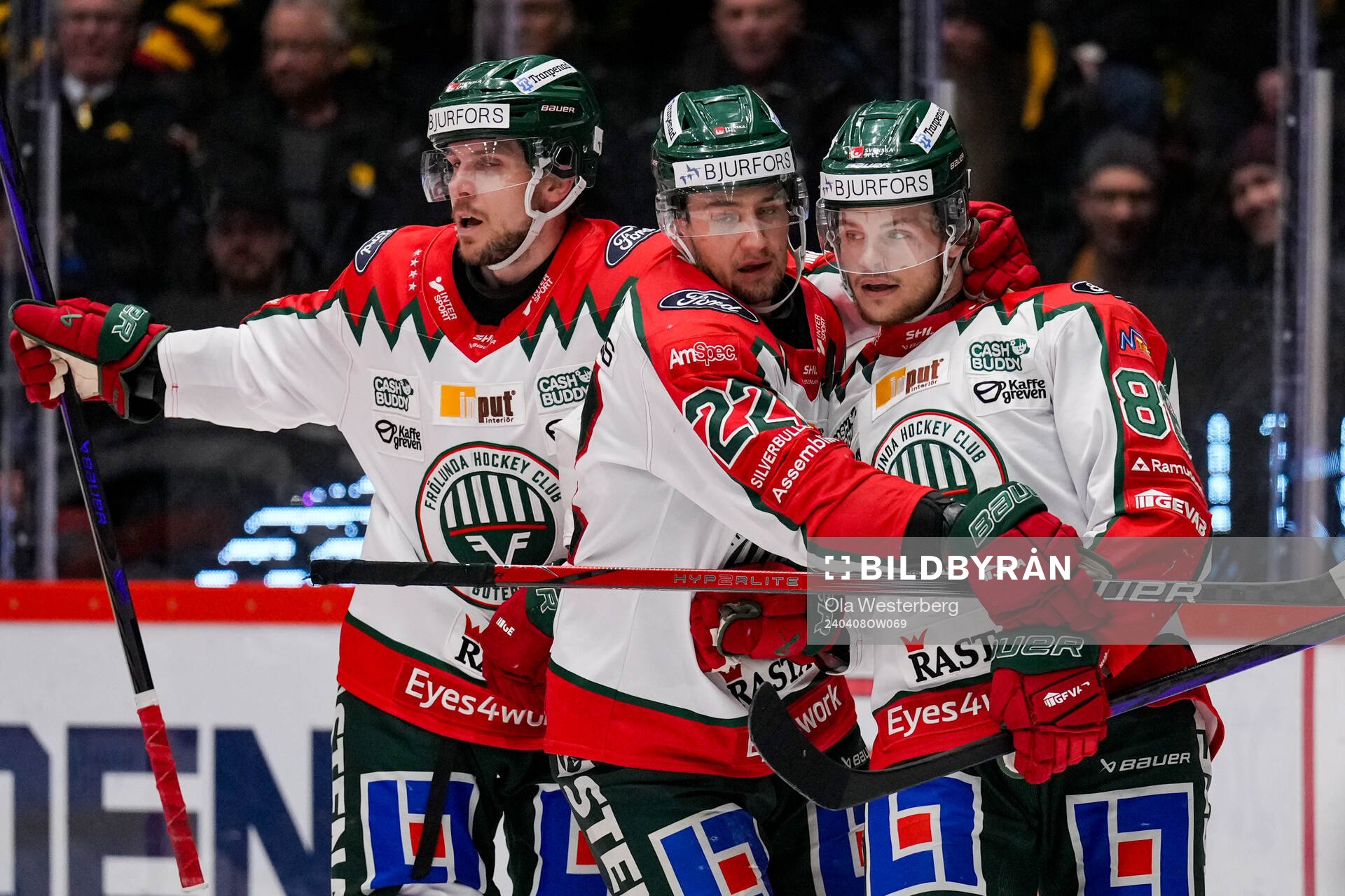 Frölundas Henrik Tömmernes , Linus Nässen och Malte