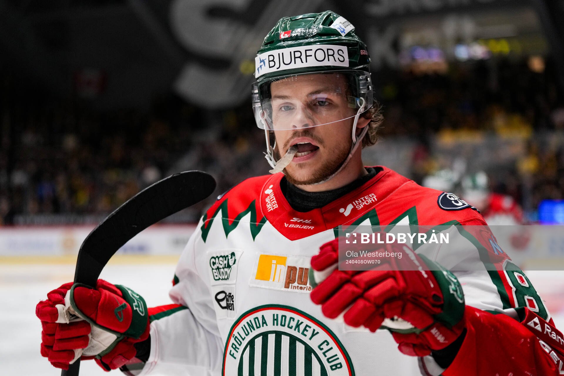 Frölundas Malte Strömwall jublar