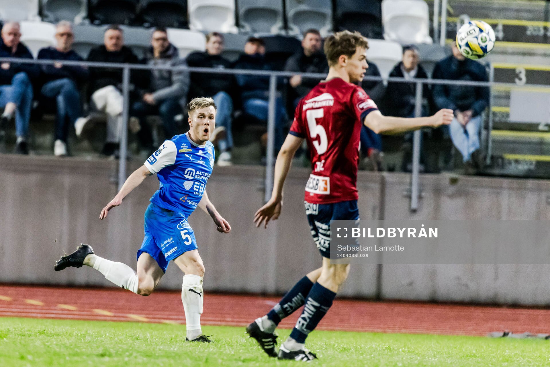 IK Oddevolds Anton Snibb under fotbollsmatchen i Superettan mellan IK Oddevold och Örgryte den 8 april 2024 i Uddevalla. 
